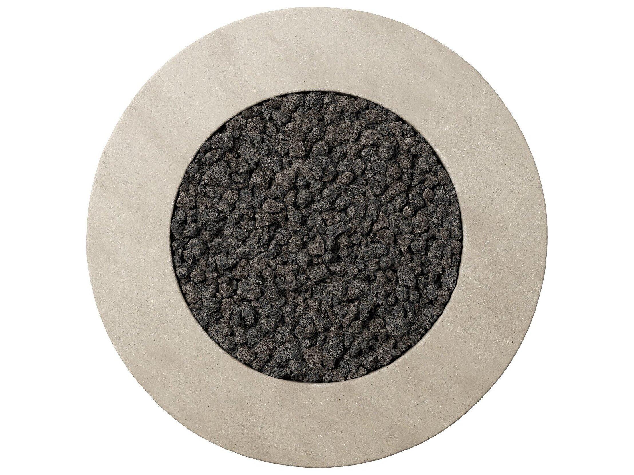 Four Hands Outdoor Falco Damian Natural Concrete 35.5" Round Fire Pit Table