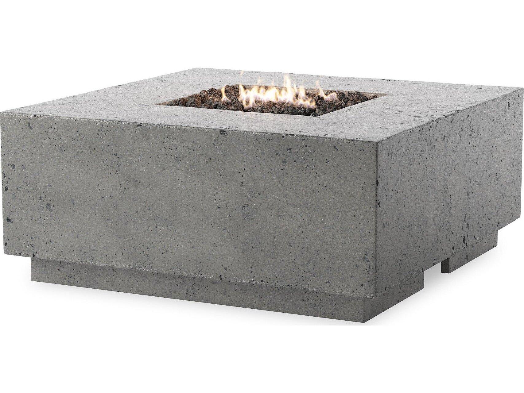 Four Hands Outdoor Falco Donovan Pewter Concrete 42" Square Fire Pit Table