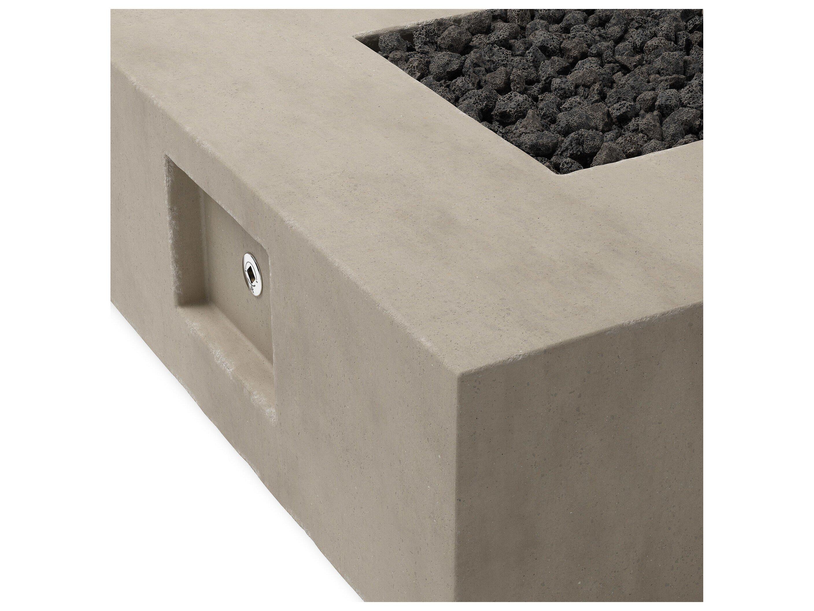 Four Hands Outdoor Falco Donovan Natural Concrete 42" Square Fire Pit Table