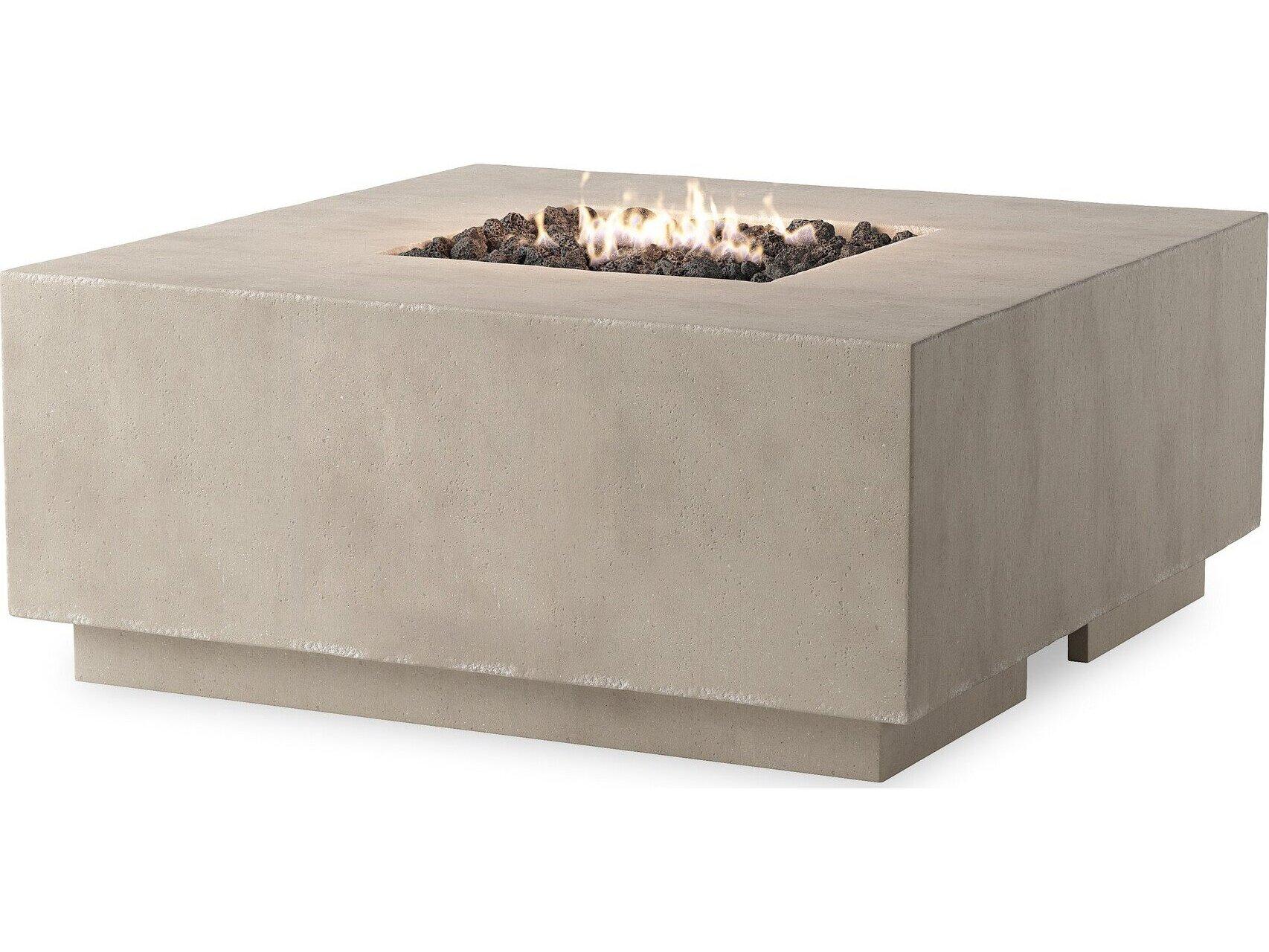 Four Hands Outdoor Falco Donovan Natural Concrete 42" Square Fire Pit Table