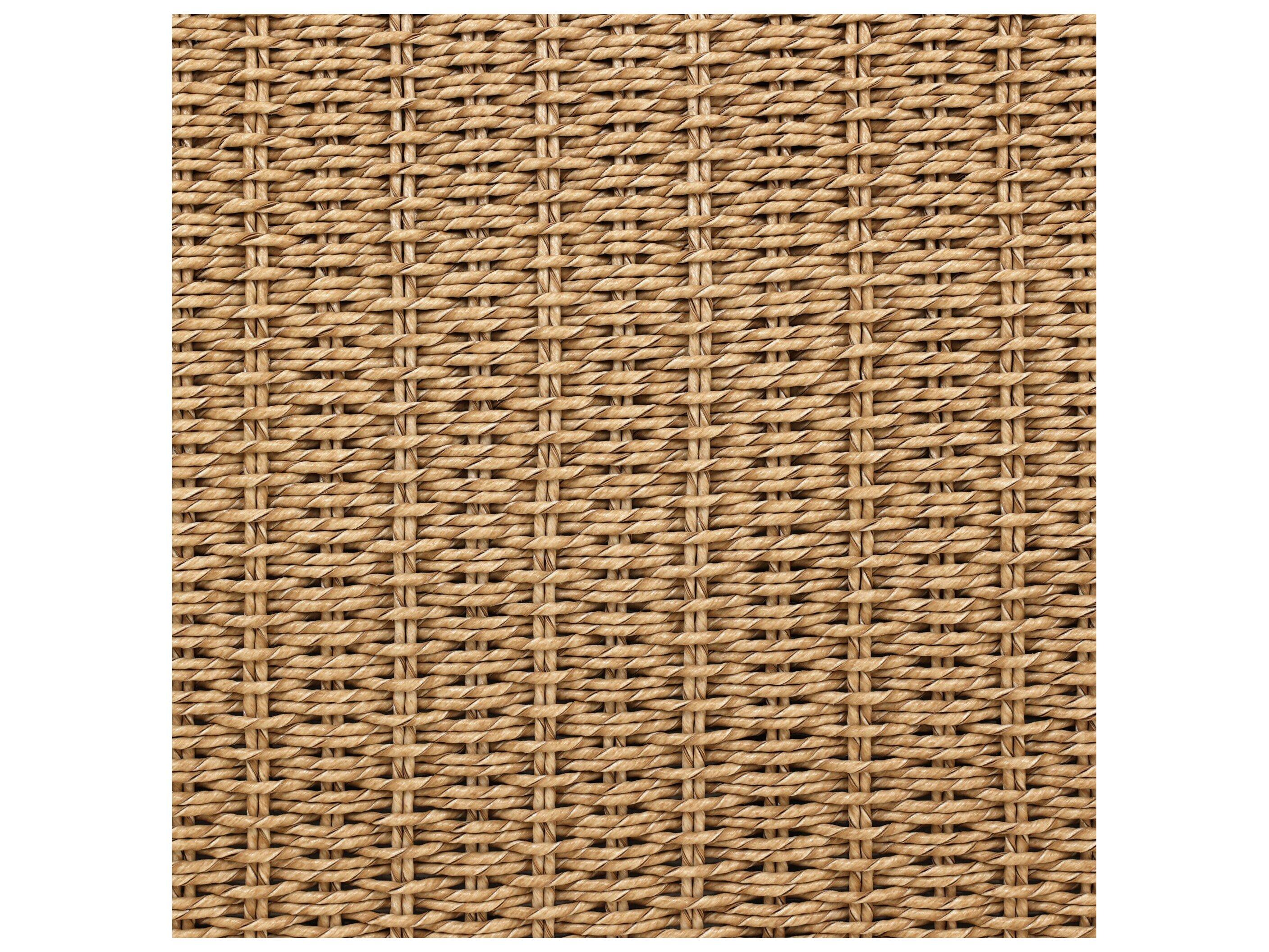 Four Hands Outdoor Solano Maven Faux Hyacinth Wicker Double Chaise in Alessi Linen