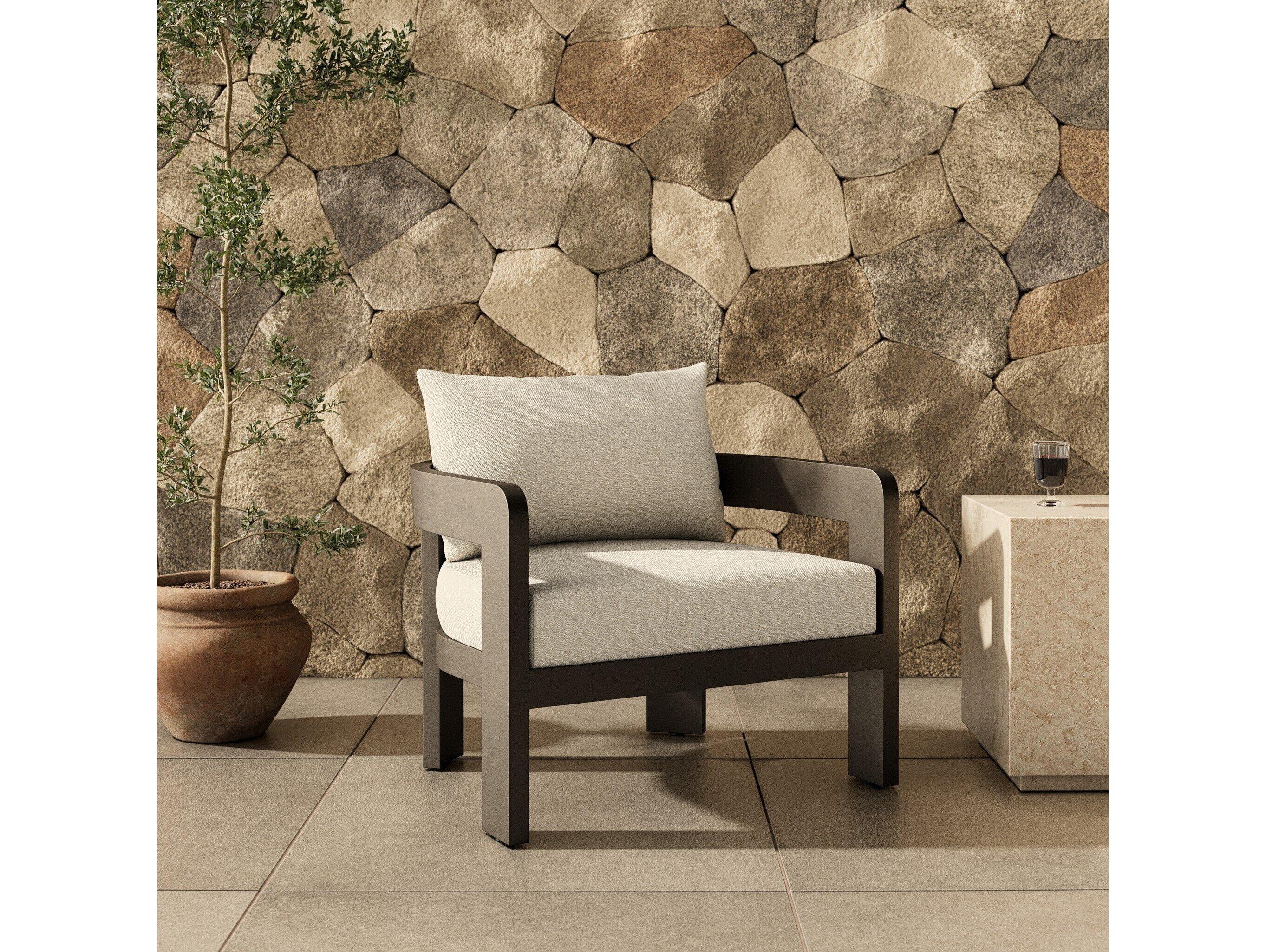 Four Hands Outdoor Pembrook Aluminum Cushion Lounge Chair