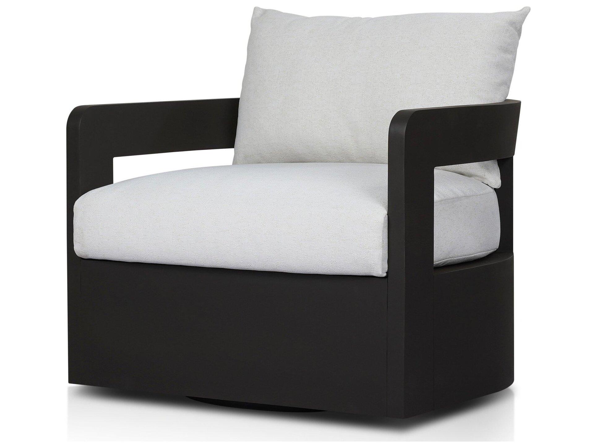 Four Hands Outdoor Pembrook Jackson Metal Swivel Chair - Alessi Linen