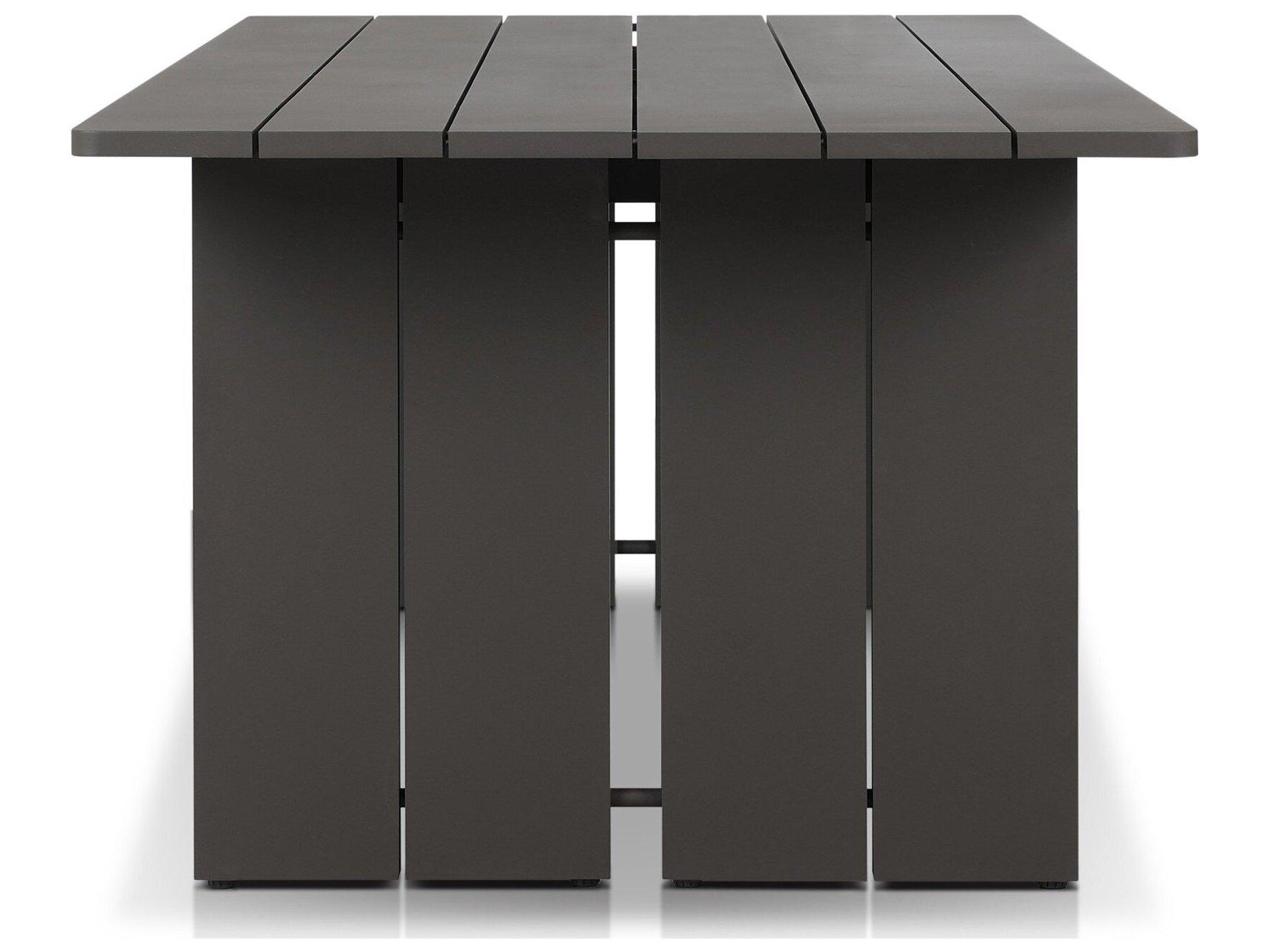 Four Hands Outdoor Solano Chapman Bronze Aluminum 91.5" x 41" Rectangular Dining Table