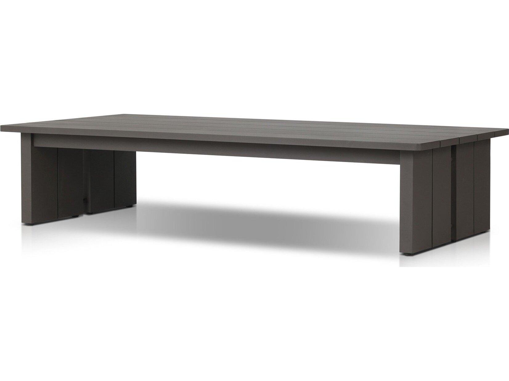 Four Hands Outdoor Solano Chapman Bronze Aluminum 70" x 34.25" Rectangular Coffee Table