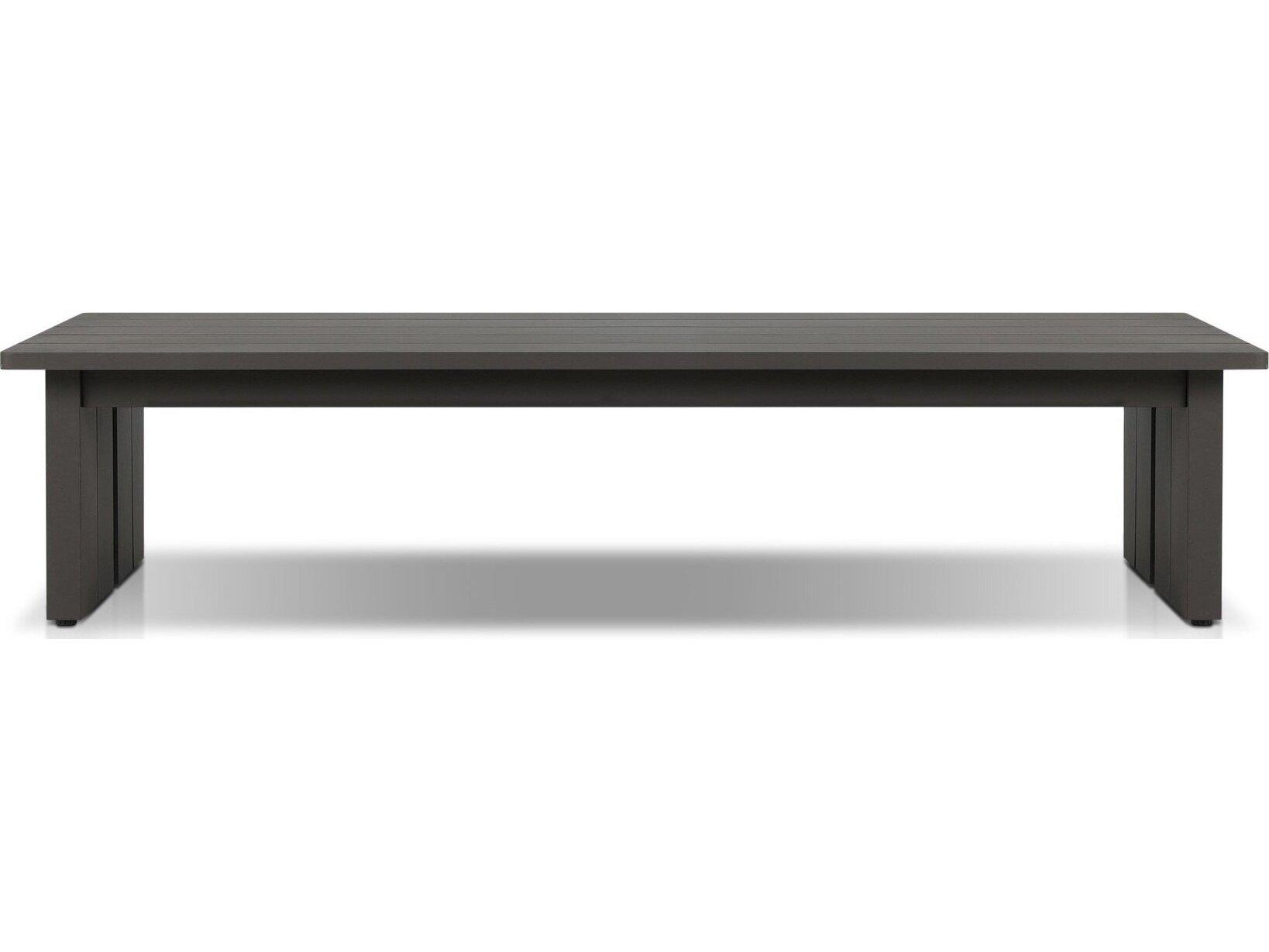 Four Hands Outdoor Solano Chapman Bronze Aluminum 70" x 34.25" Rectangular Coffee Table