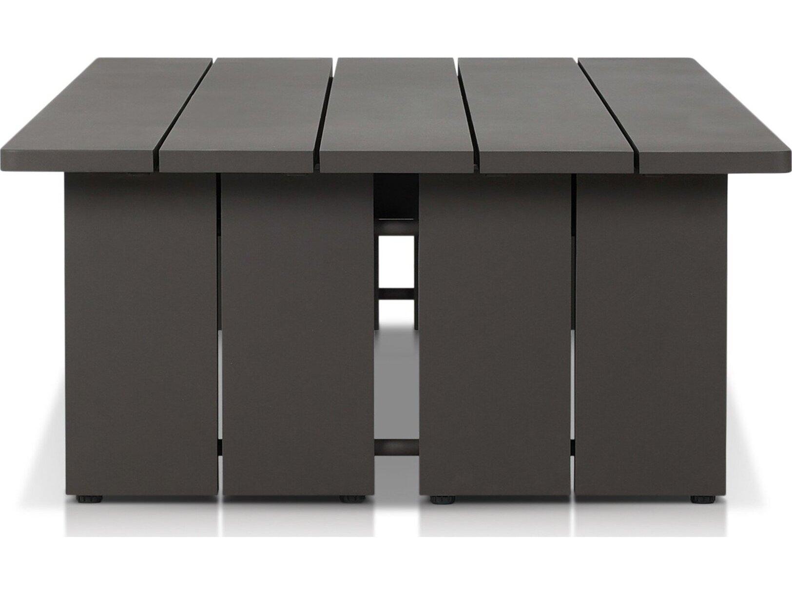 Four Hands Outdoor Solano Chapman Bronze Aluminum 70" x 34.25" Rectangular Coffee Table