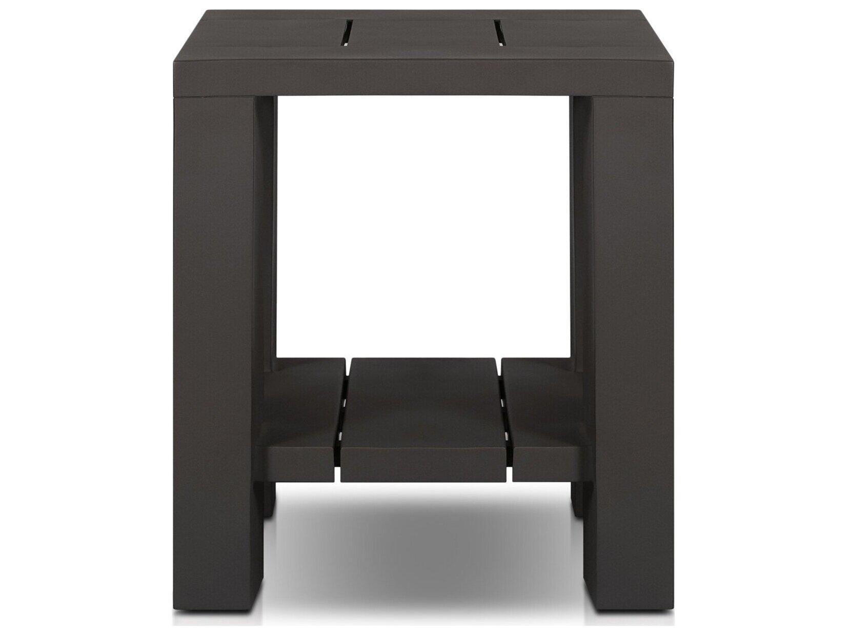 Four Hands Outdoor Garwood Roca Metal End Table - Bronze