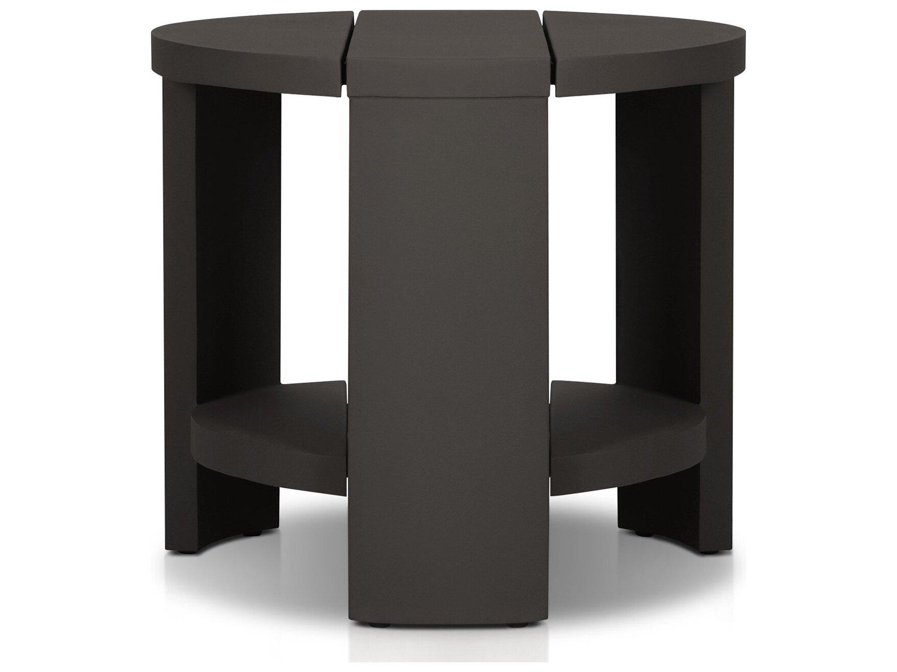 Four Hands Outdoor Garwood Roca Round Metal End Table - Bronze