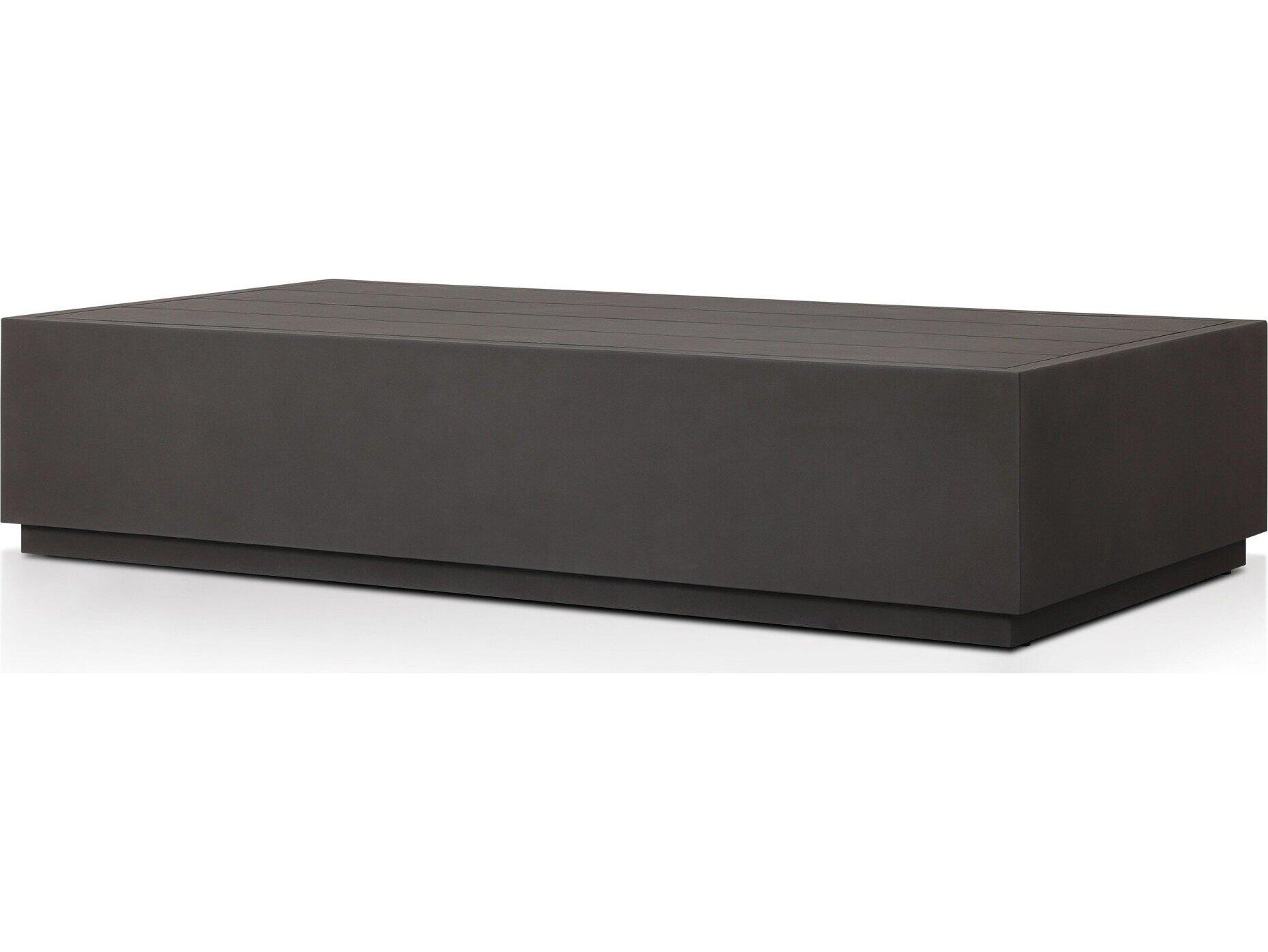 Four Hands Outdoor Solano Messo Bronze Aluminum Rectangular Coffee Table