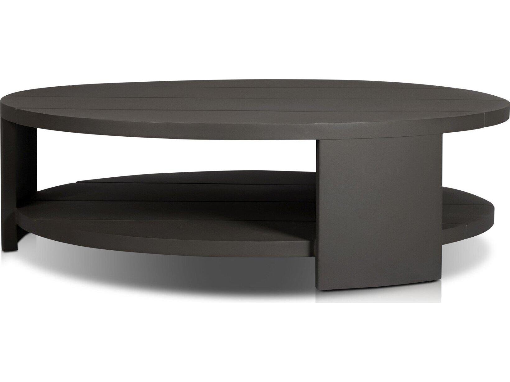 Four Hands Outdoor Garwood Roca Round Metal Coffee Table - Bronze