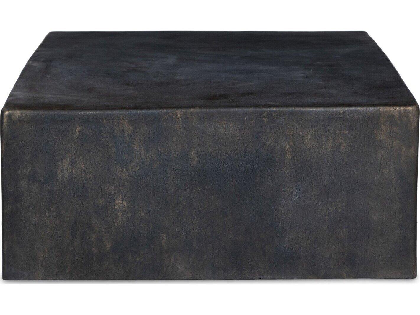 Four Hands Outdoor Marlow Palumbo Distressed Bronze Aluminum 60" x 35" Rectangular Coffee Table