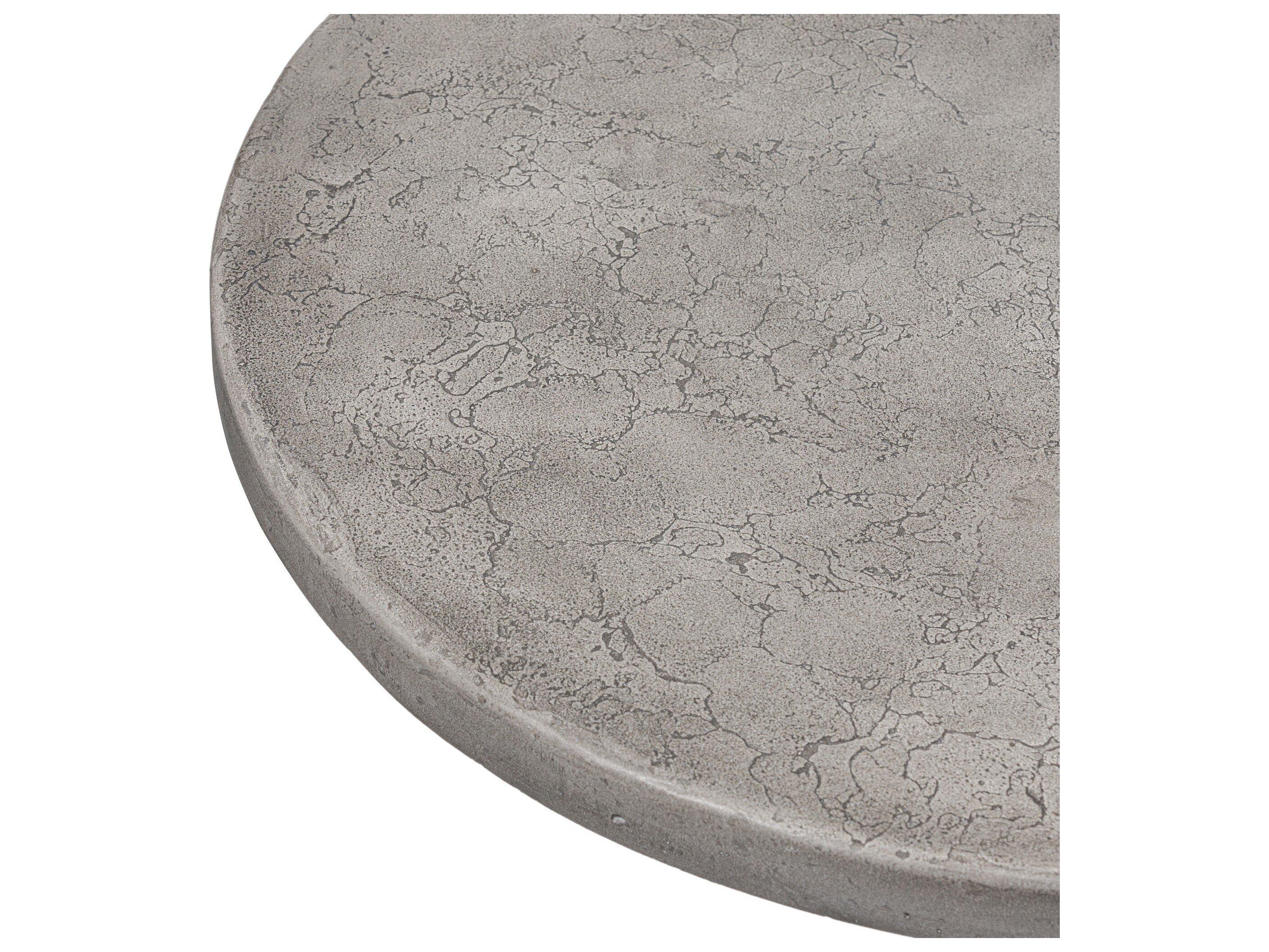 Four Hands Outdoor Chandler Aged Smoke Concrete Emens 18" Round End Table