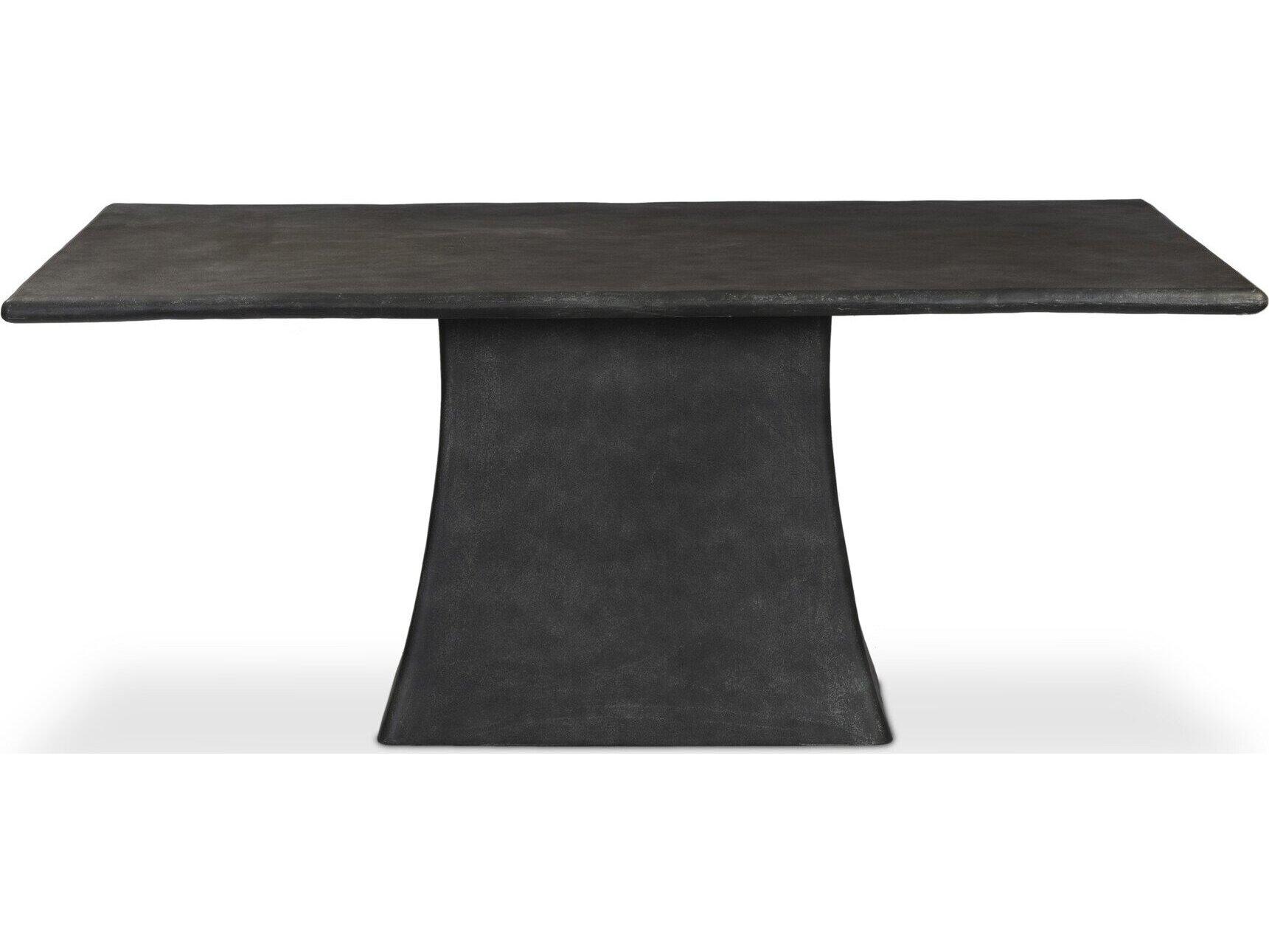 Four Hands Outdoor Marlow Bala Aged Grey Aluminum 72" x 44" Rectangular Dining Table