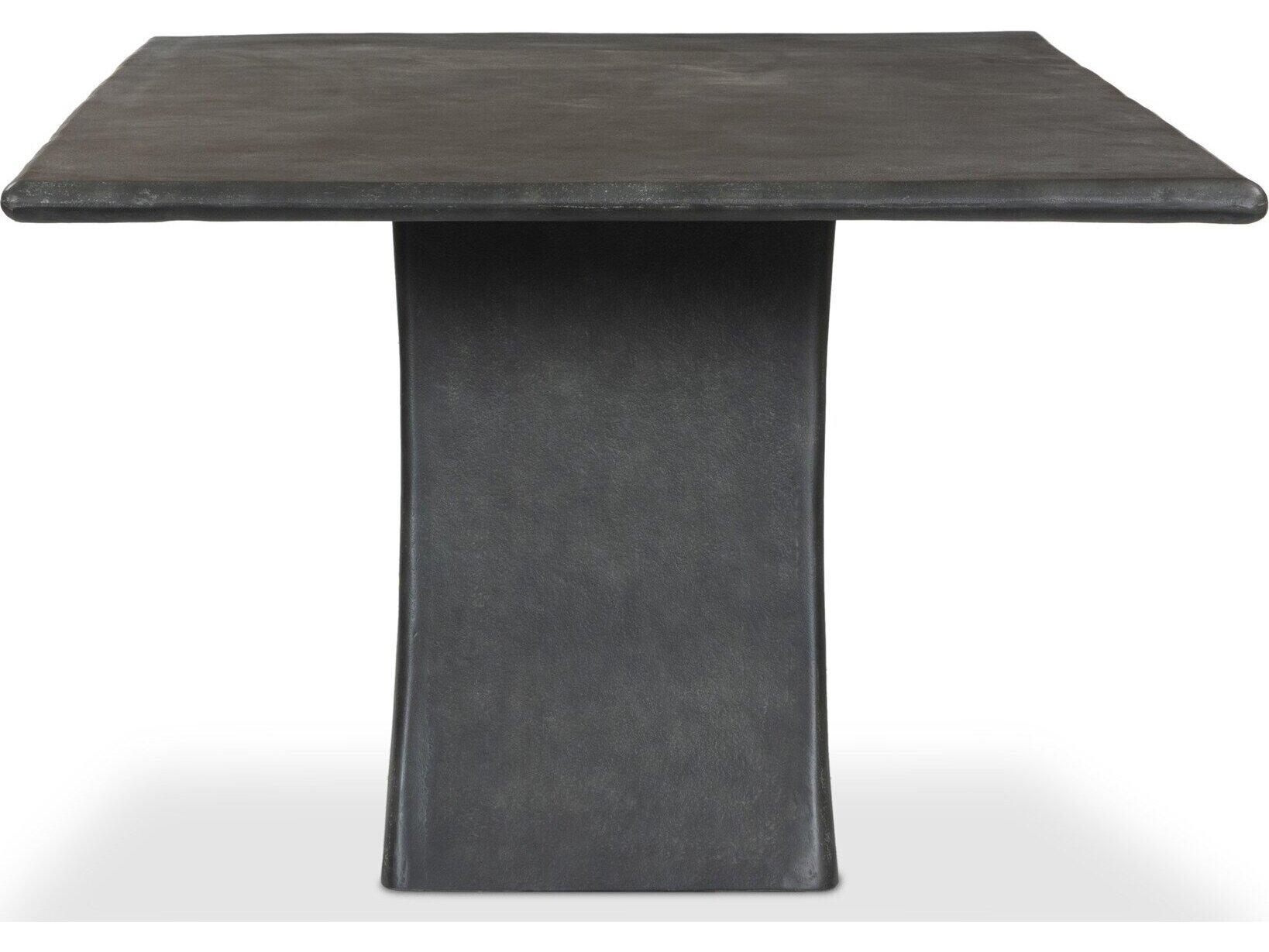 Four Hands Outdoor Marlow Bala Aged Grey Aluminum 72" x 44" Rectangular Dining Table