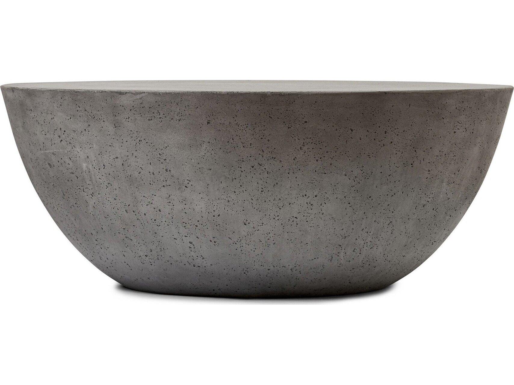 Four Hands Outdoor Chandler Boula Aged Smoke Concrete 36" Round Coffee Table