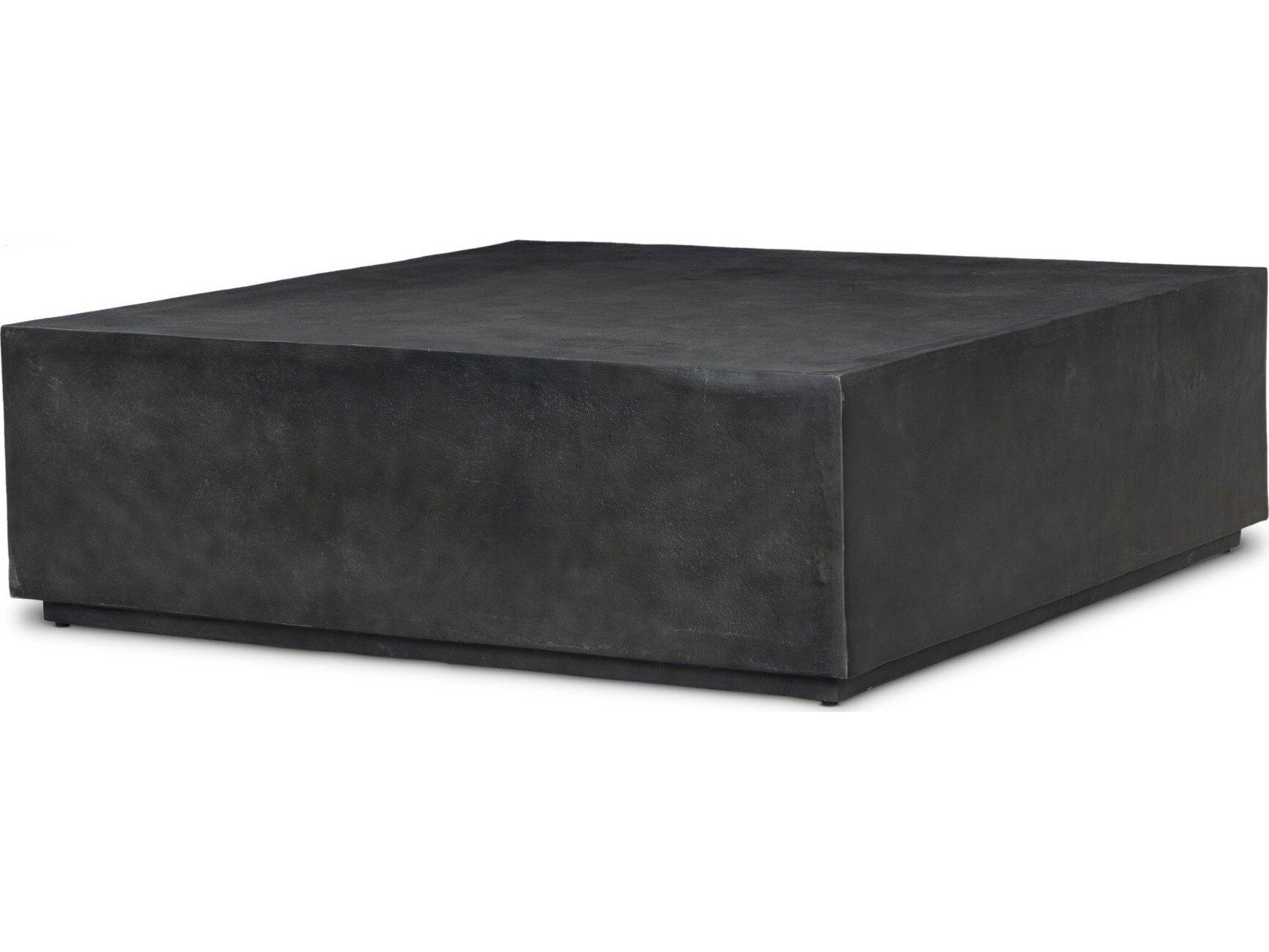 Four Hands Outdoor Marlow Graso Aged Grey Aluminum 65" x 35"D Rectangular Coffee Table