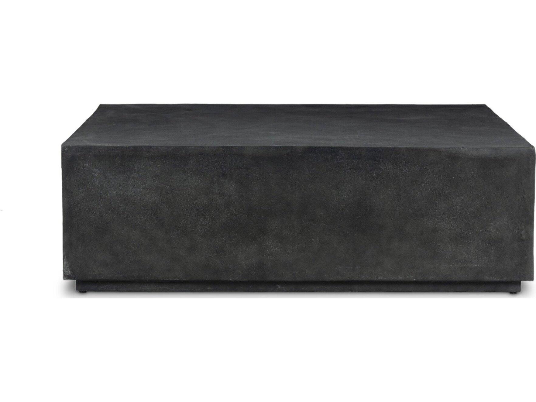 Four Hands Outdoor Marlow Graso Aged Grey Aluminum 65" x 35"D Rectangular Coffee Table