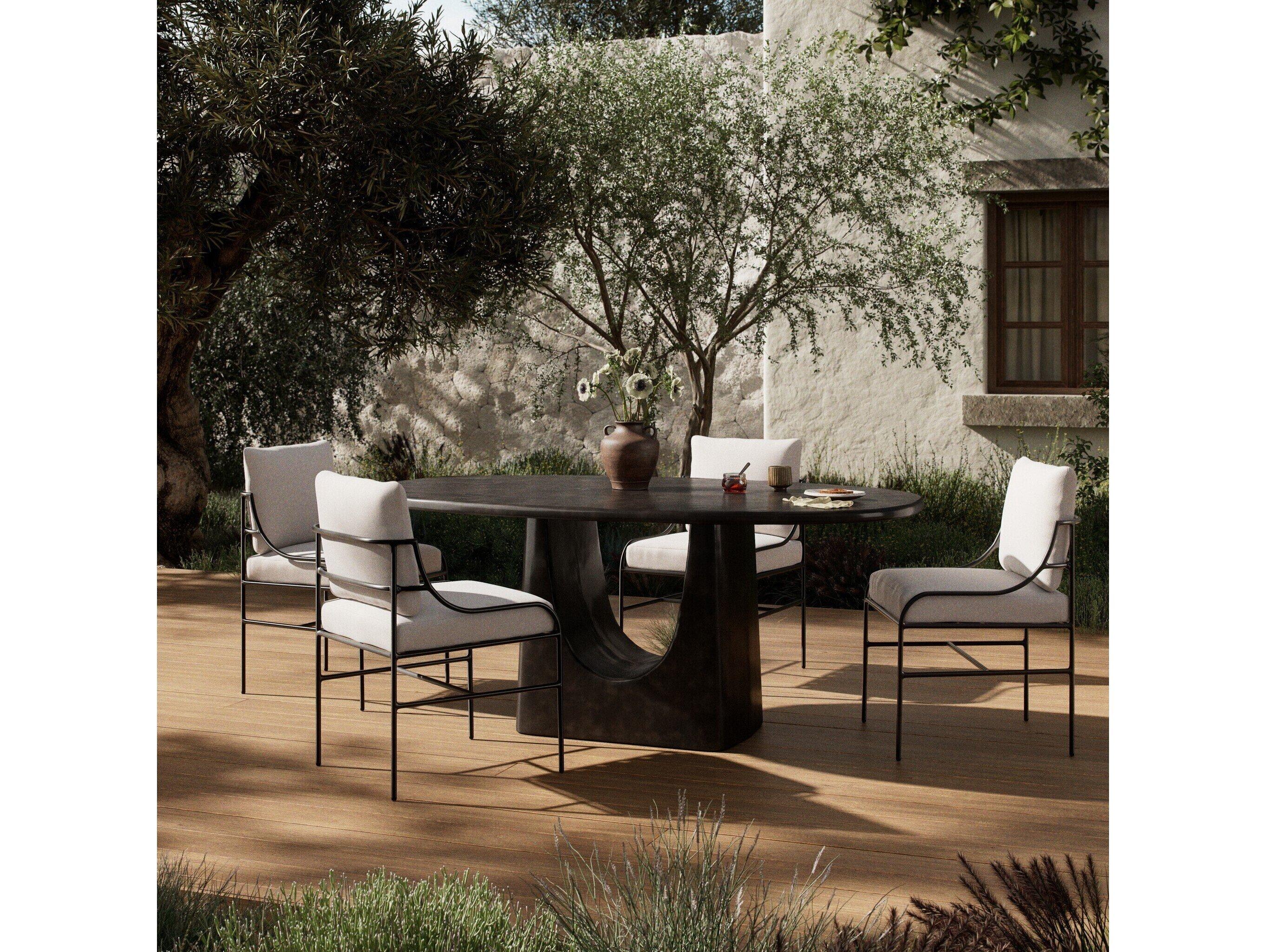 Four Hands Outdoor Amato Outdoor Dining Table-72" Antique Rust