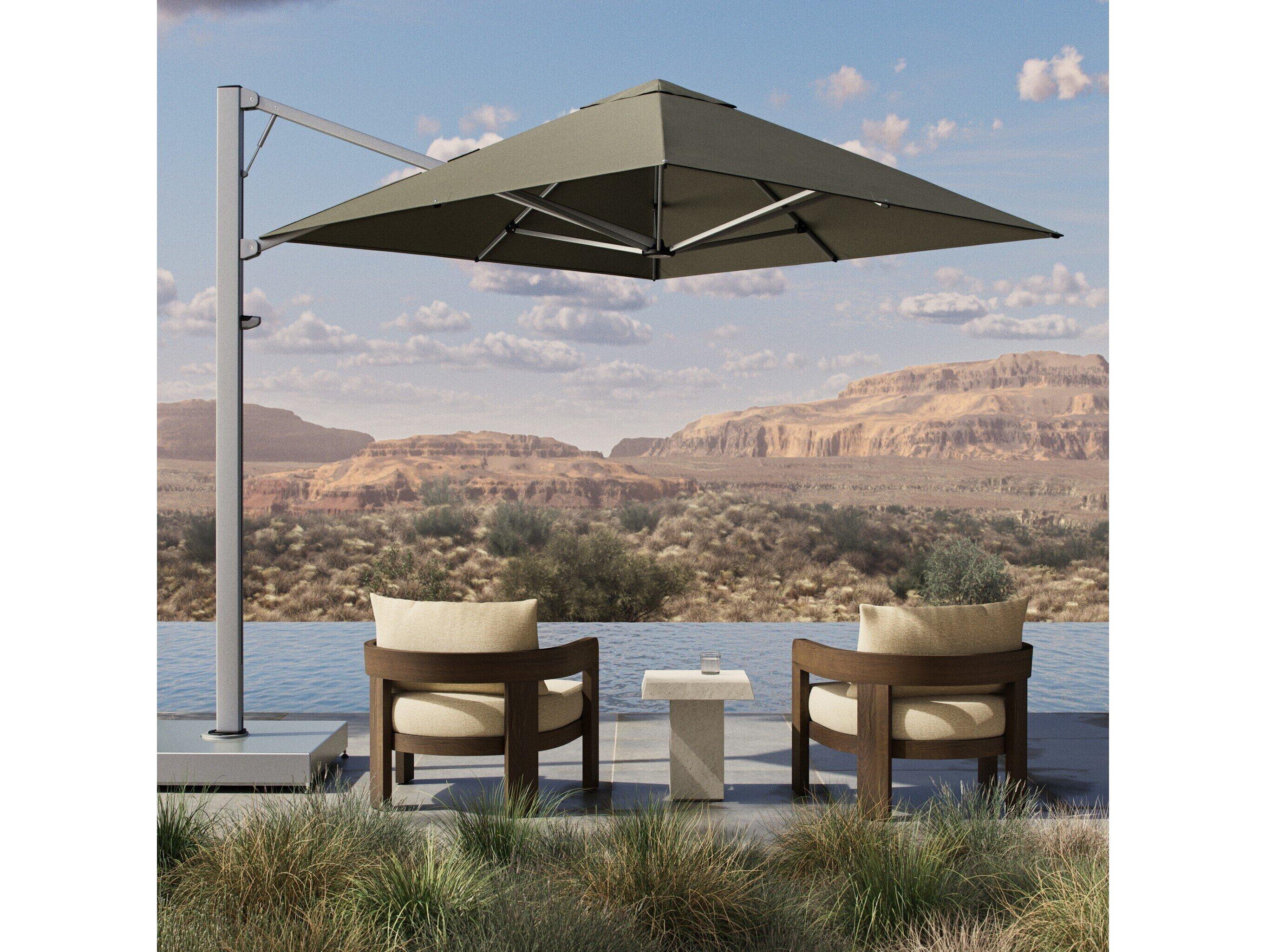 Four Hands Outdoor Romero Alpine Stone Square Umbrella