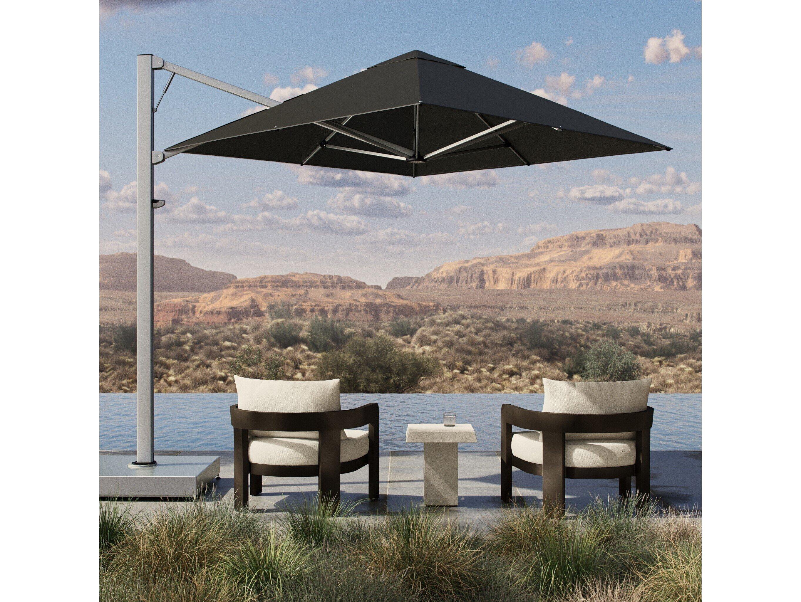 Four Hands Outdoor Romero Black Square Umbrella