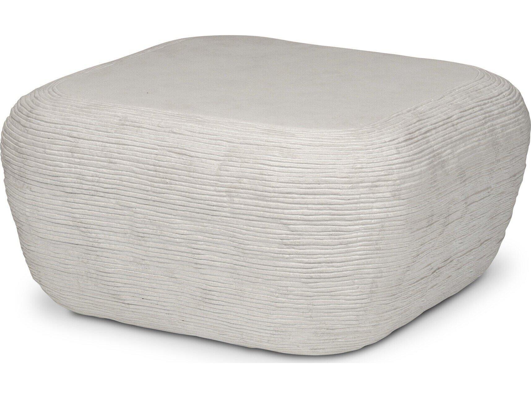 Four Hands Outdoor Thayer Smooth Lunar Concrete Round Coffee Table