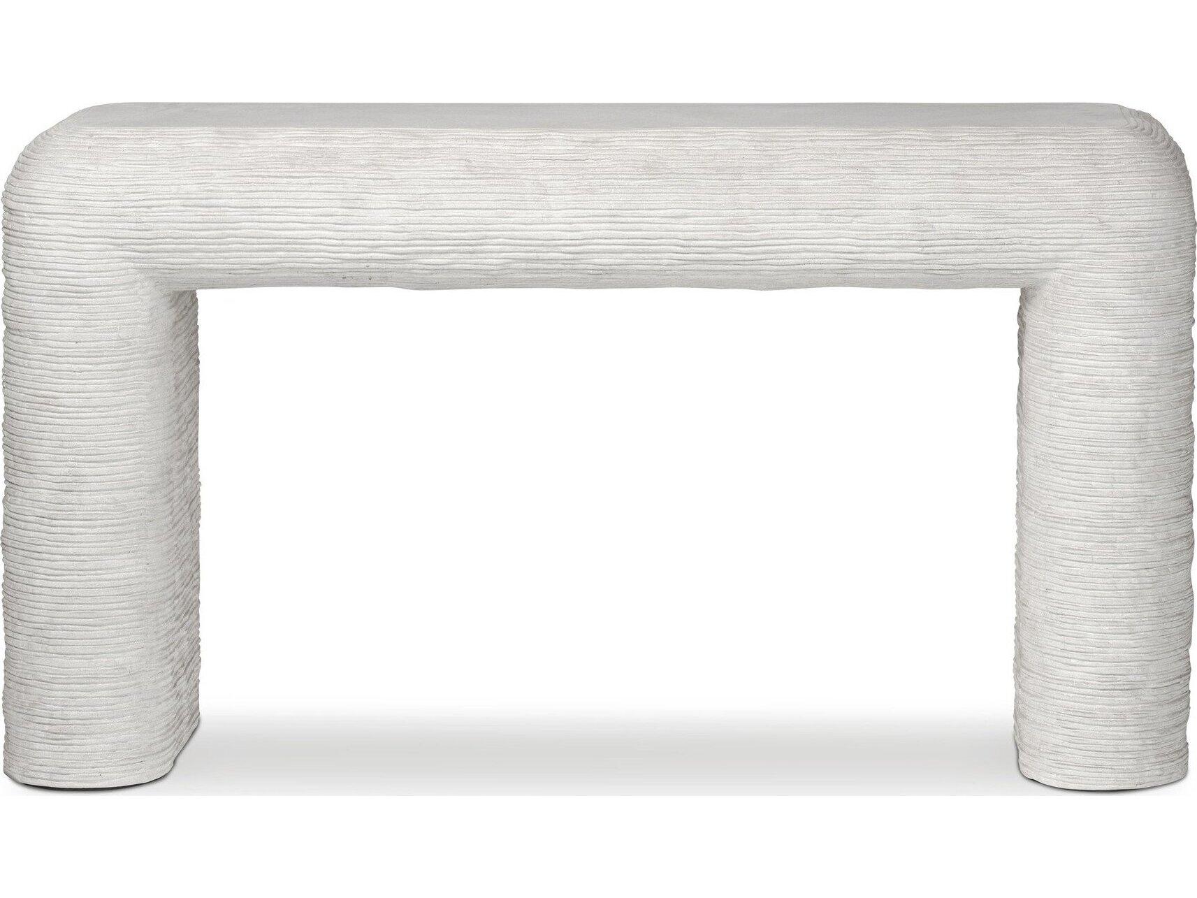 Four Hands Outdoor Thayer Concrete Smooth Lunar Rectangular Console Table