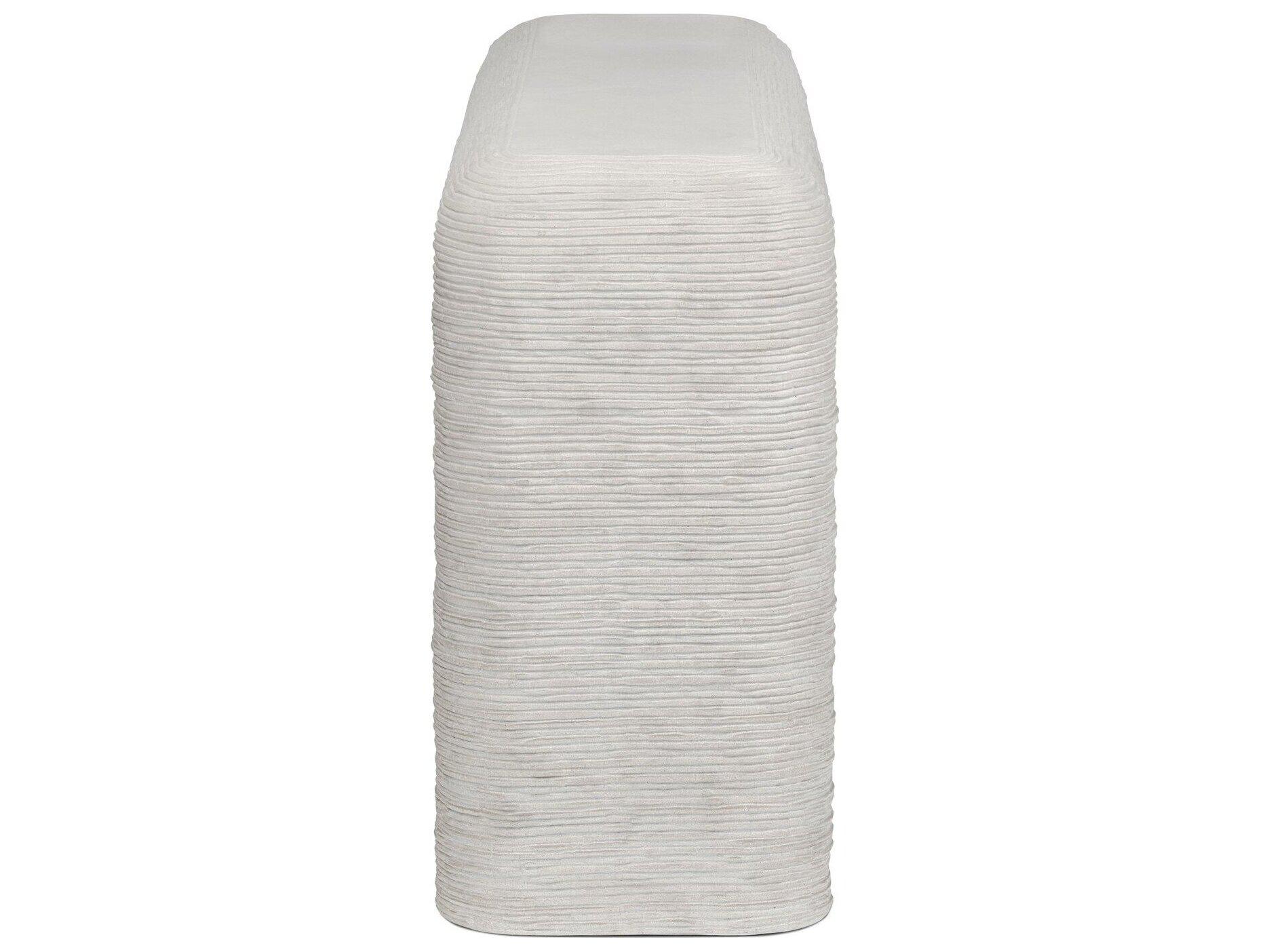 Four Hands Outdoor Thayer Concrete Smooth Lunar Rectangular Console Table