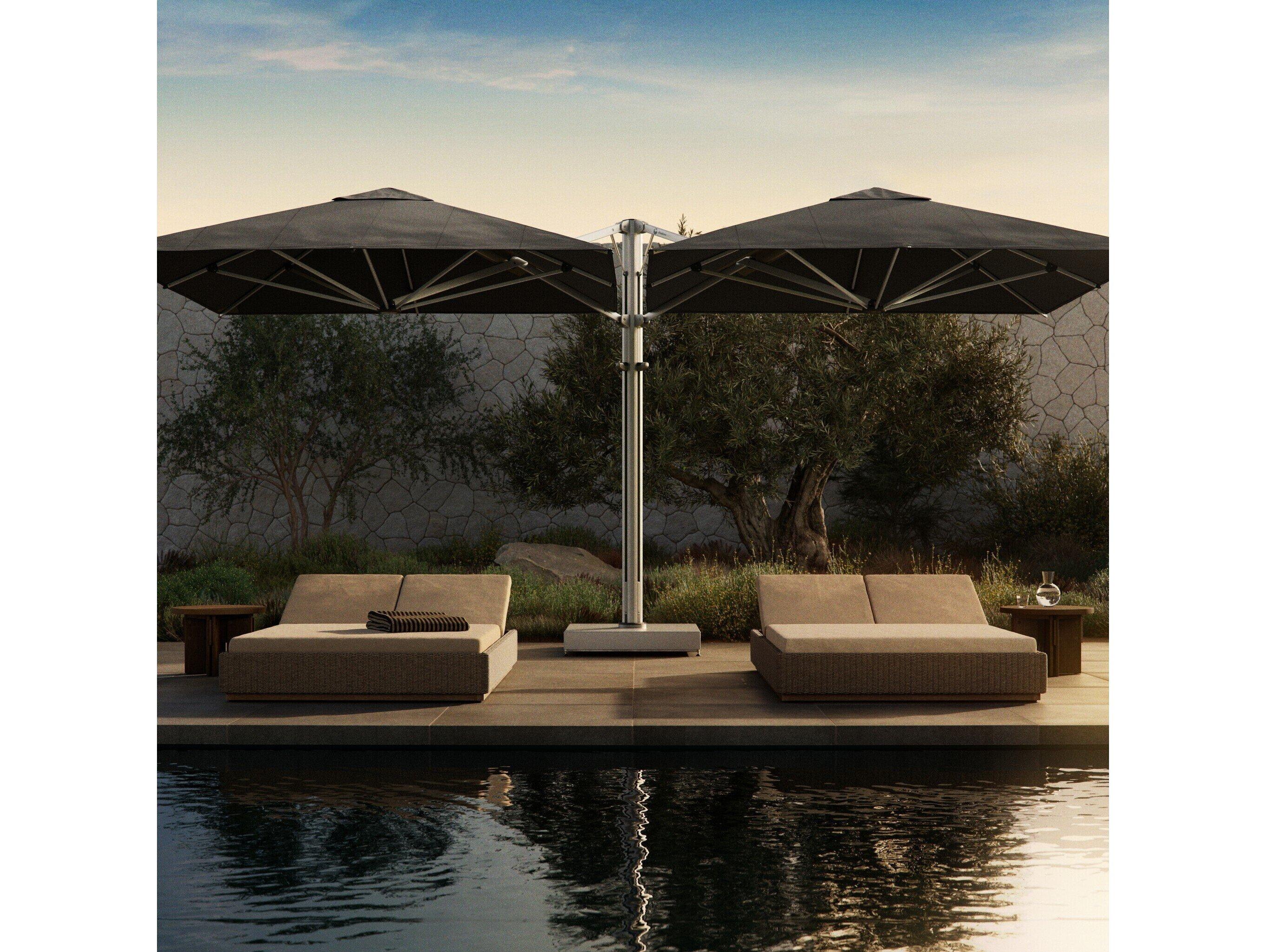 Four Hands Outdoor Romero Black Duo Umbrella