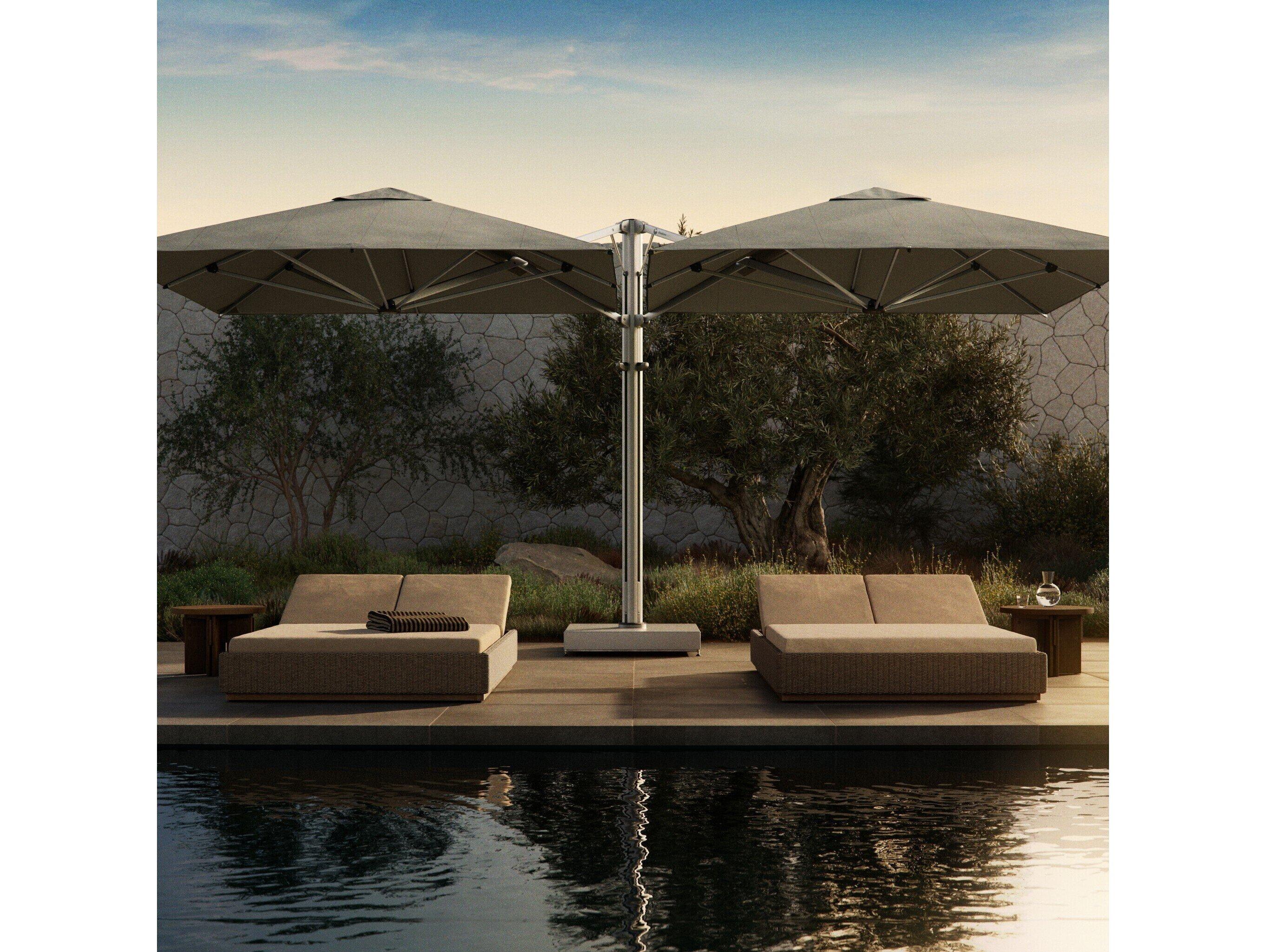 Four Hands Outdoor Alpine Stone Romero Duo Umbrella