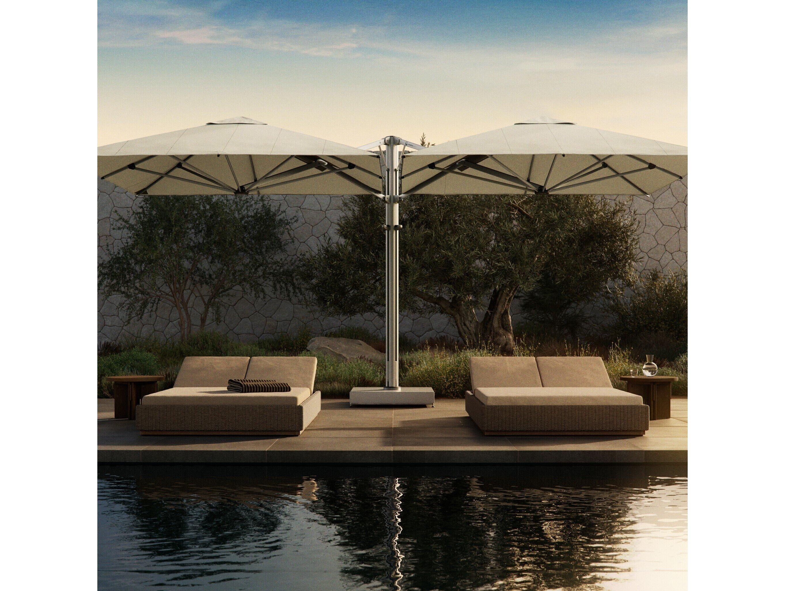 Four Hands Outdoor Oyster Romero Duo Umbrella