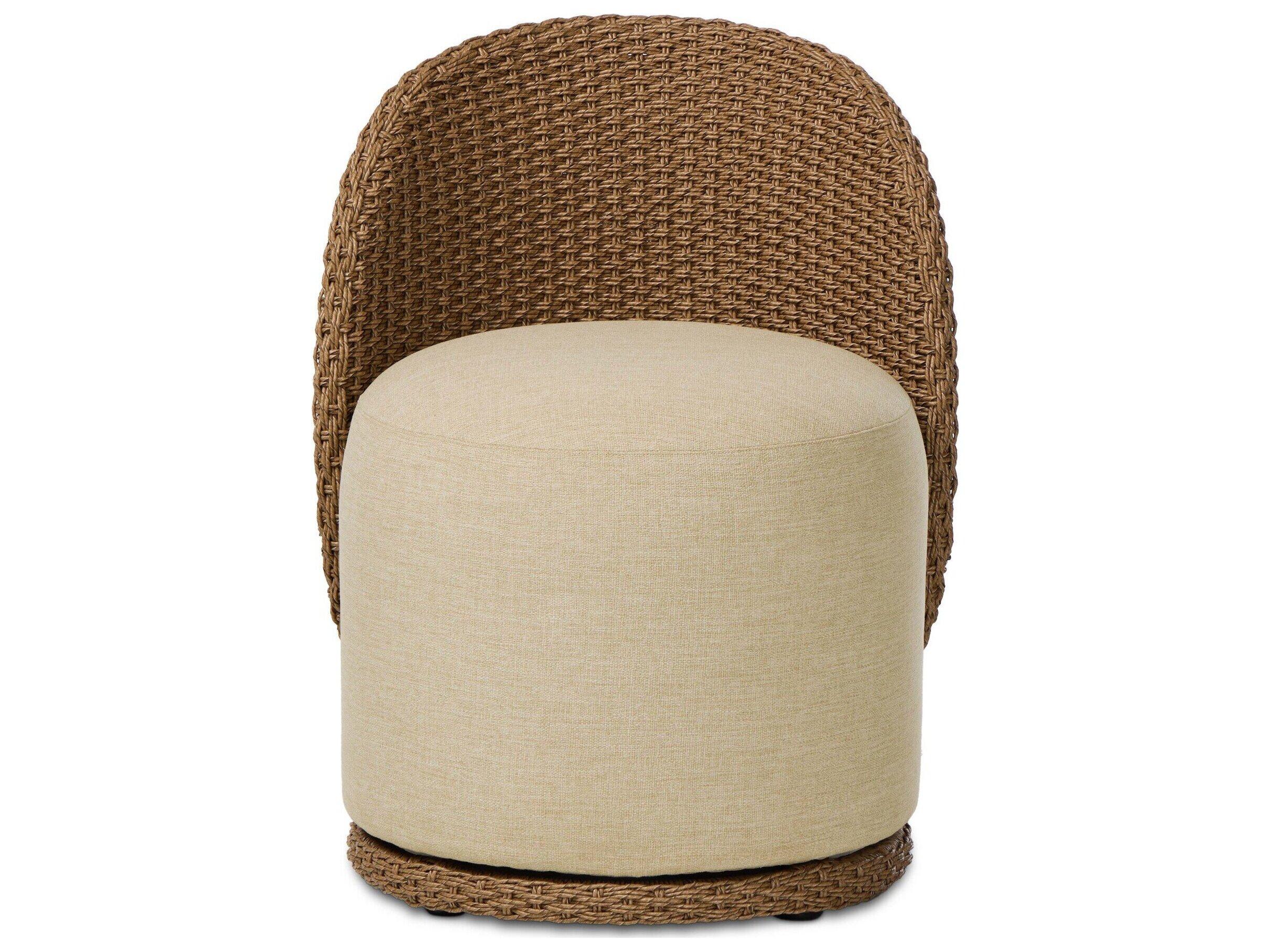 Four Hands Outdoor Quaid Outdoor Woven Dining Chair Alessi Buff