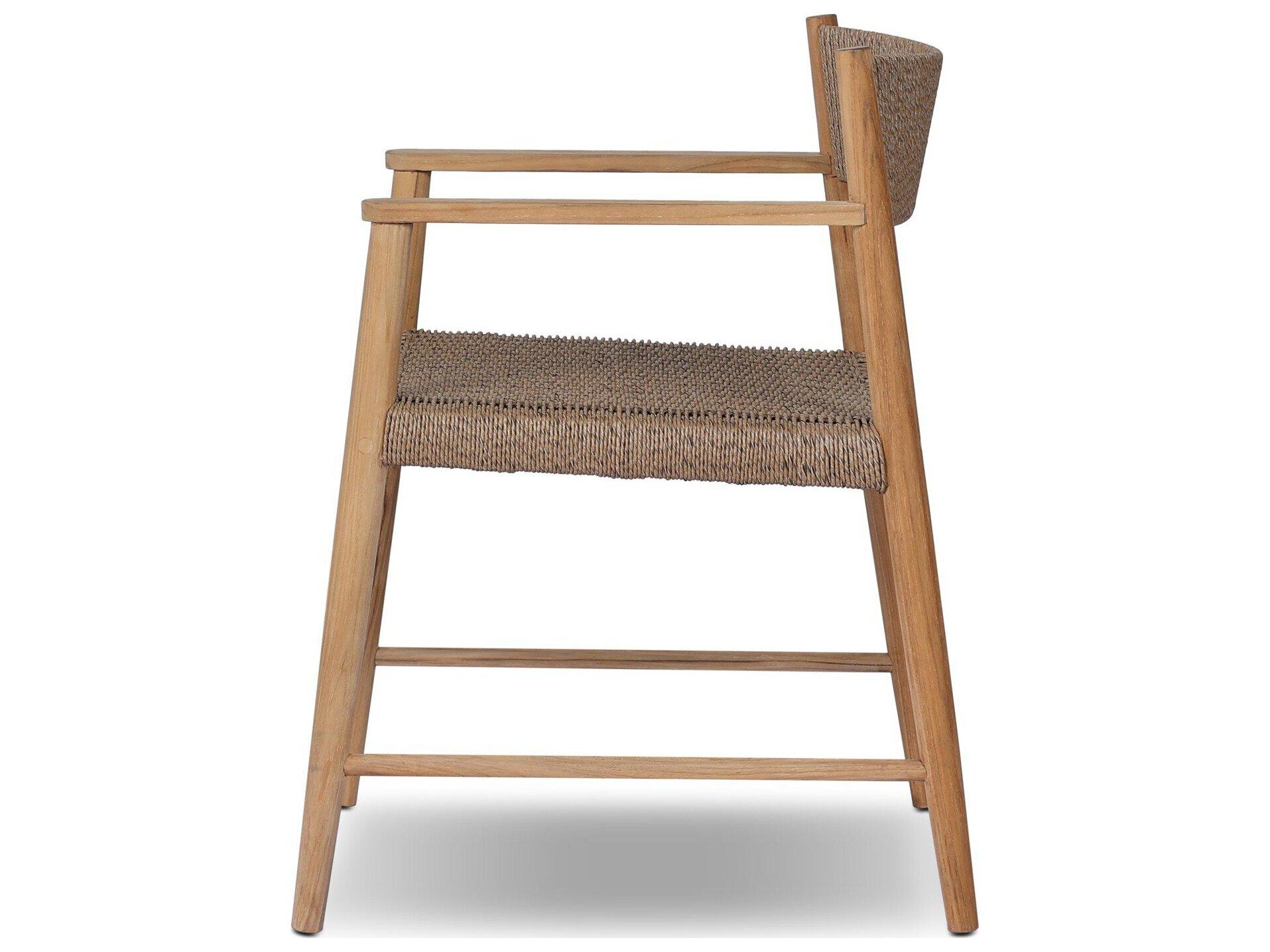 Four Hands Outdoor Boston Outdoor Dining Chair Faux Dark Hyacinth