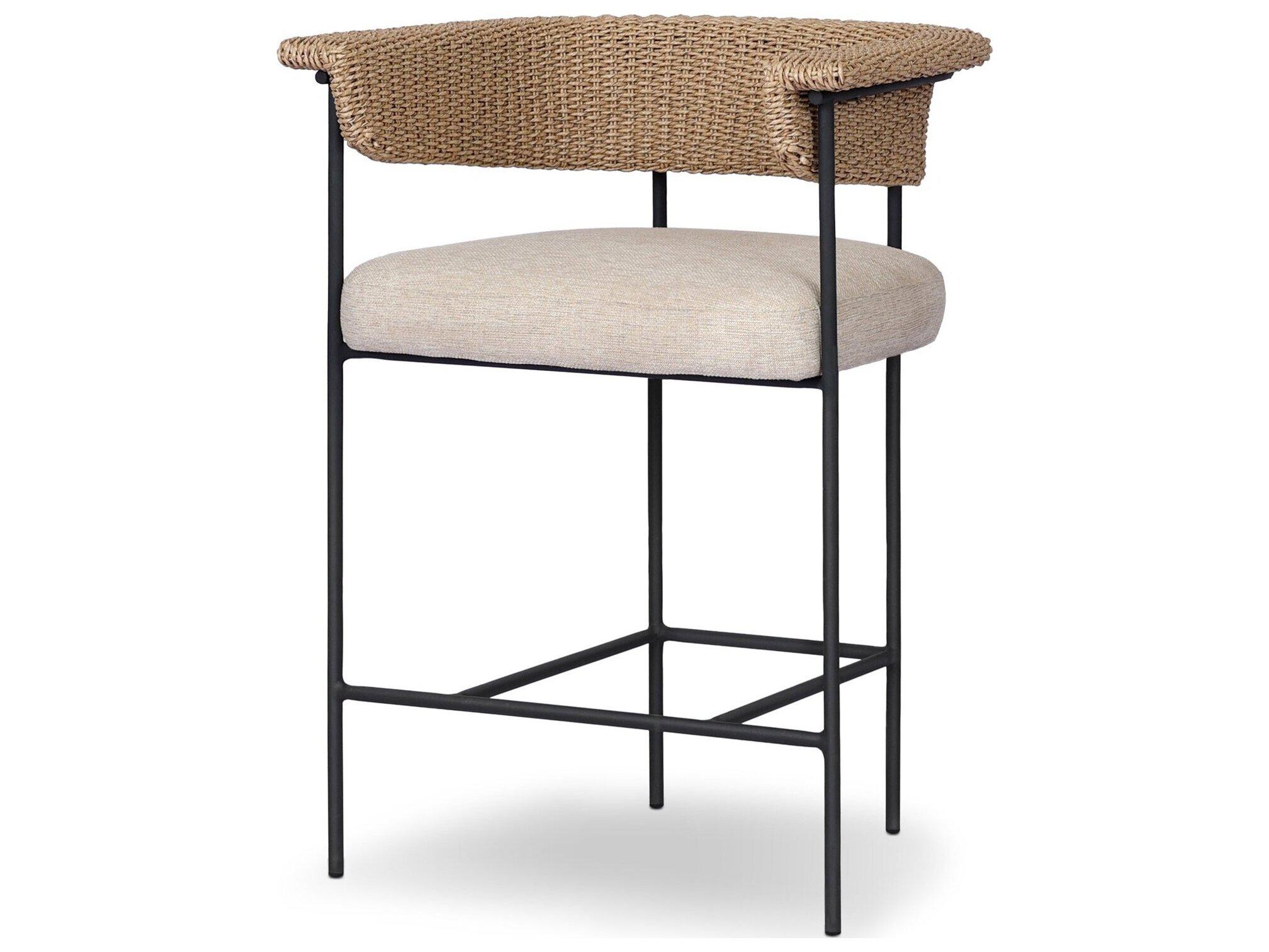 Four Hands Outdoor Carrie Outdoor Stool Ellor Beige