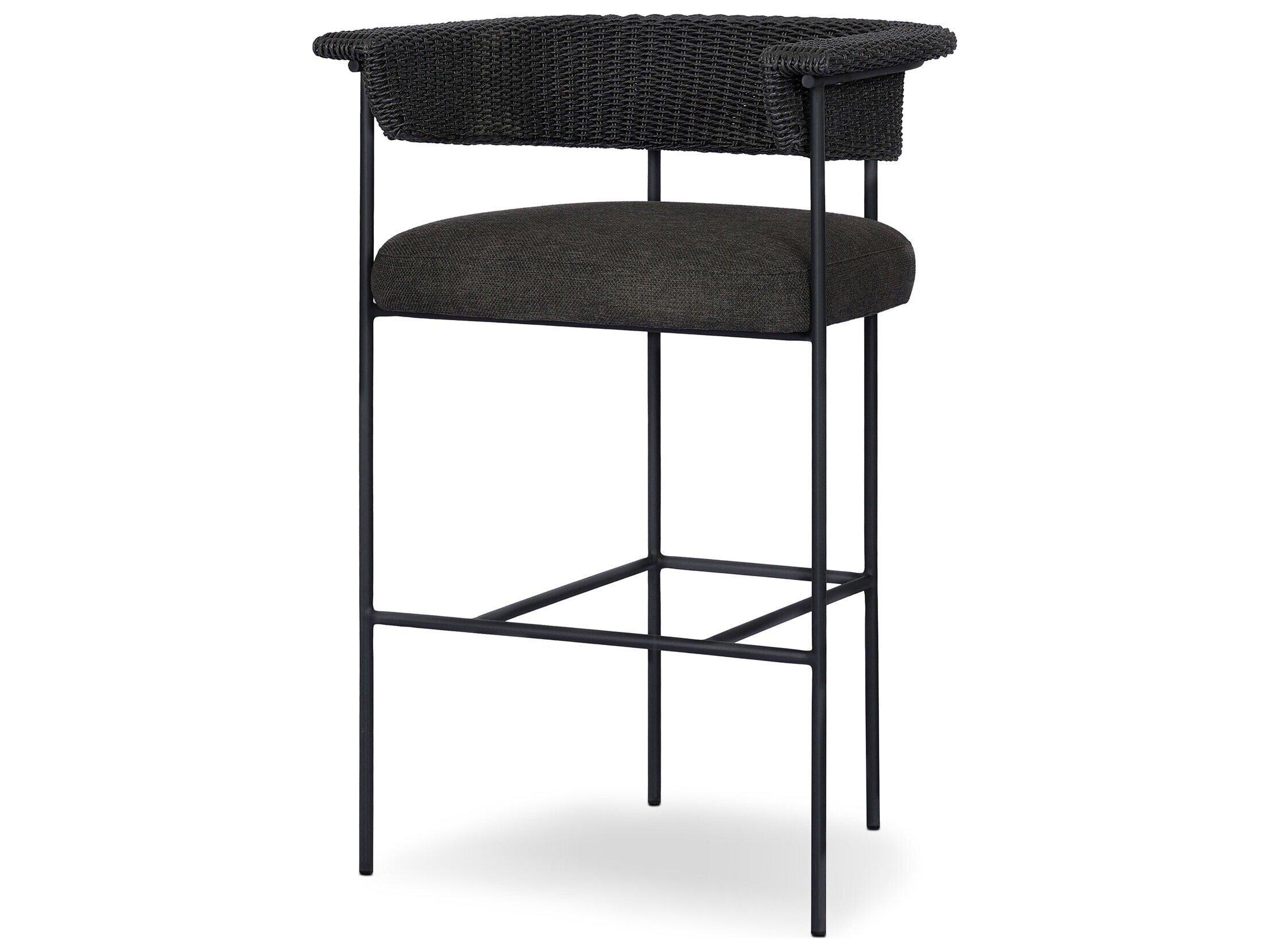 Four Hands Outdoor Carrie Outdoor Stool Ellor Black