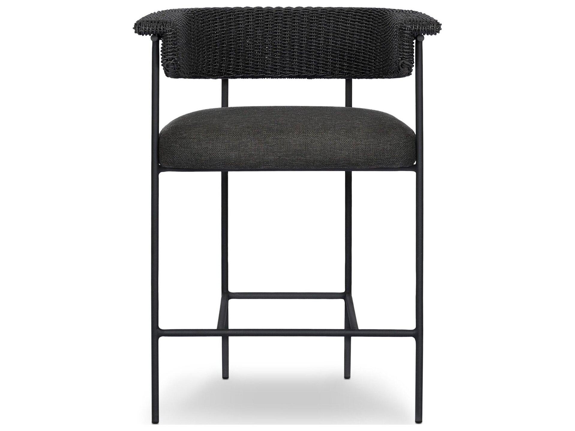 Four Hands Outdoor Carrie Outdoor Stool Ellor Black