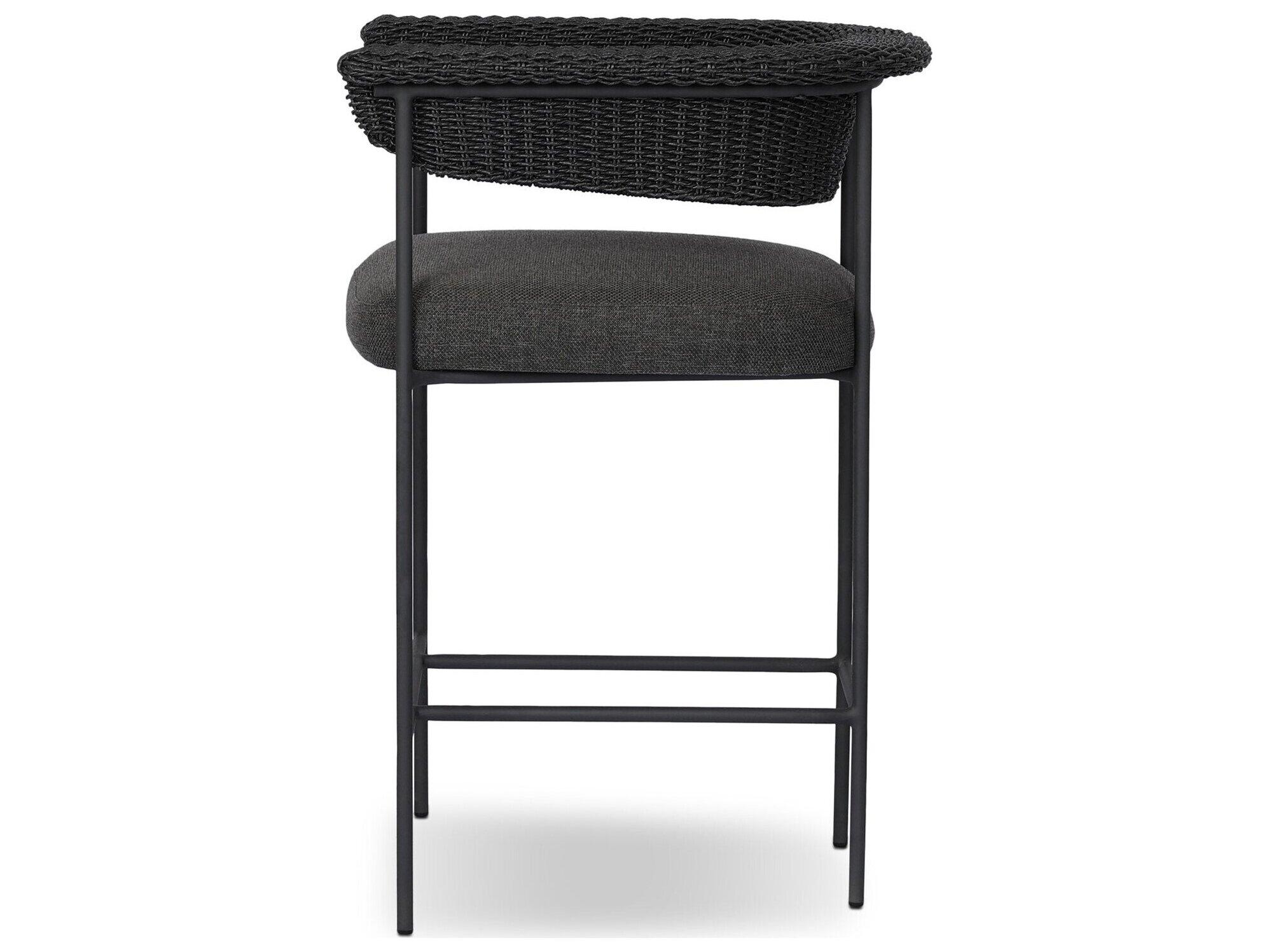 Four Hands Outdoor Carrie Outdoor Stool Ellor Black