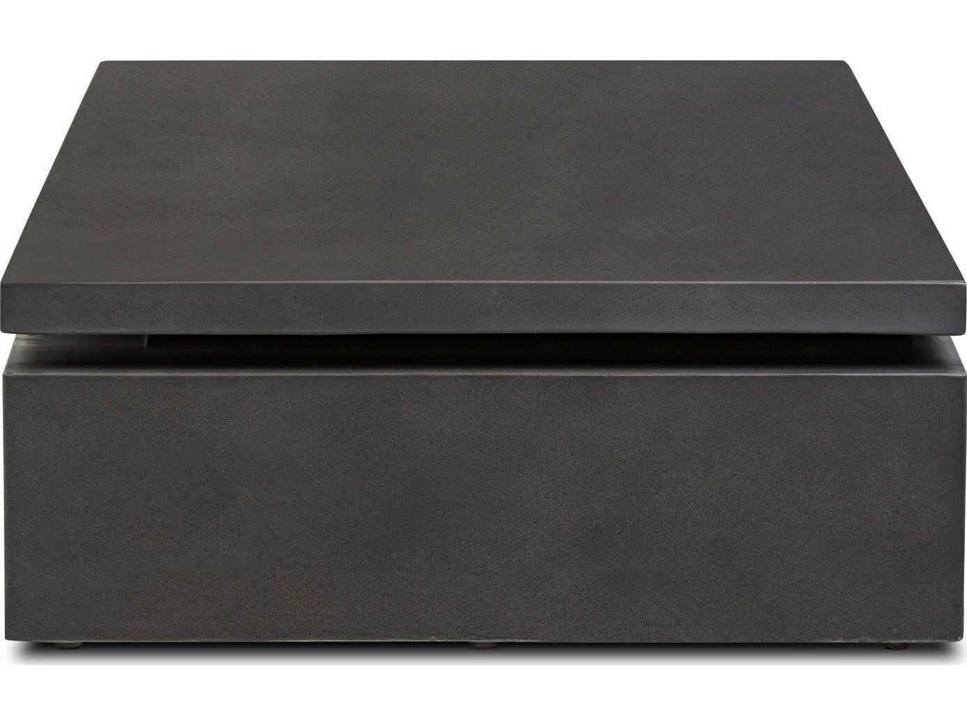 Four Hands Outdoor Matthes Outdoor Coffee Table Charcoal Concrete