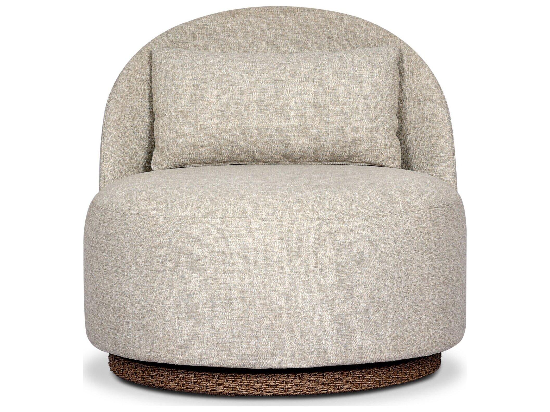 Four Hands Outdoor Quaid Outdoor Upholstered Swivel Chair Alessi Buff