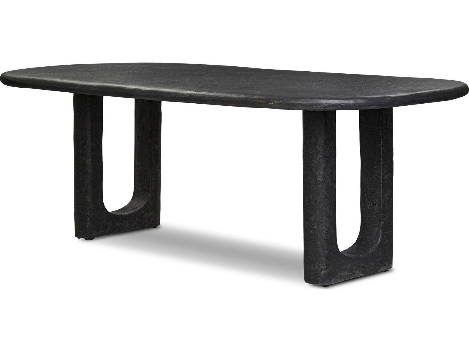 Four Hands Outdoor Obito Dining Table Obsidian Concrete