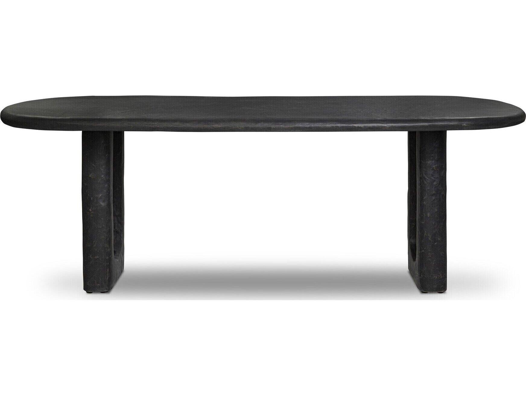 Four Hands Outdoor Obito Dining Table Obsidian Concrete