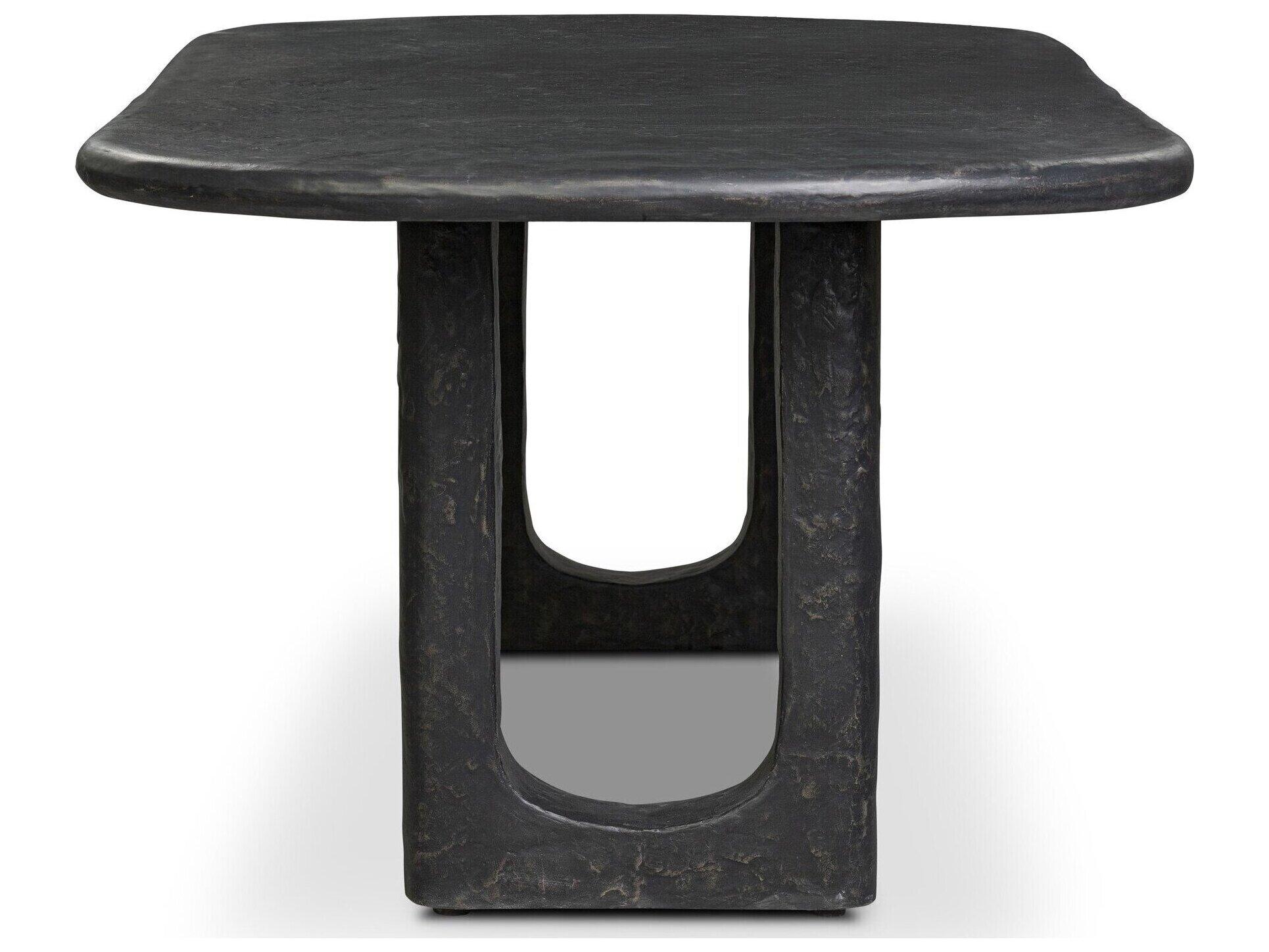 Four Hands Outdoor Obito Dining Table Obsidian Concrete