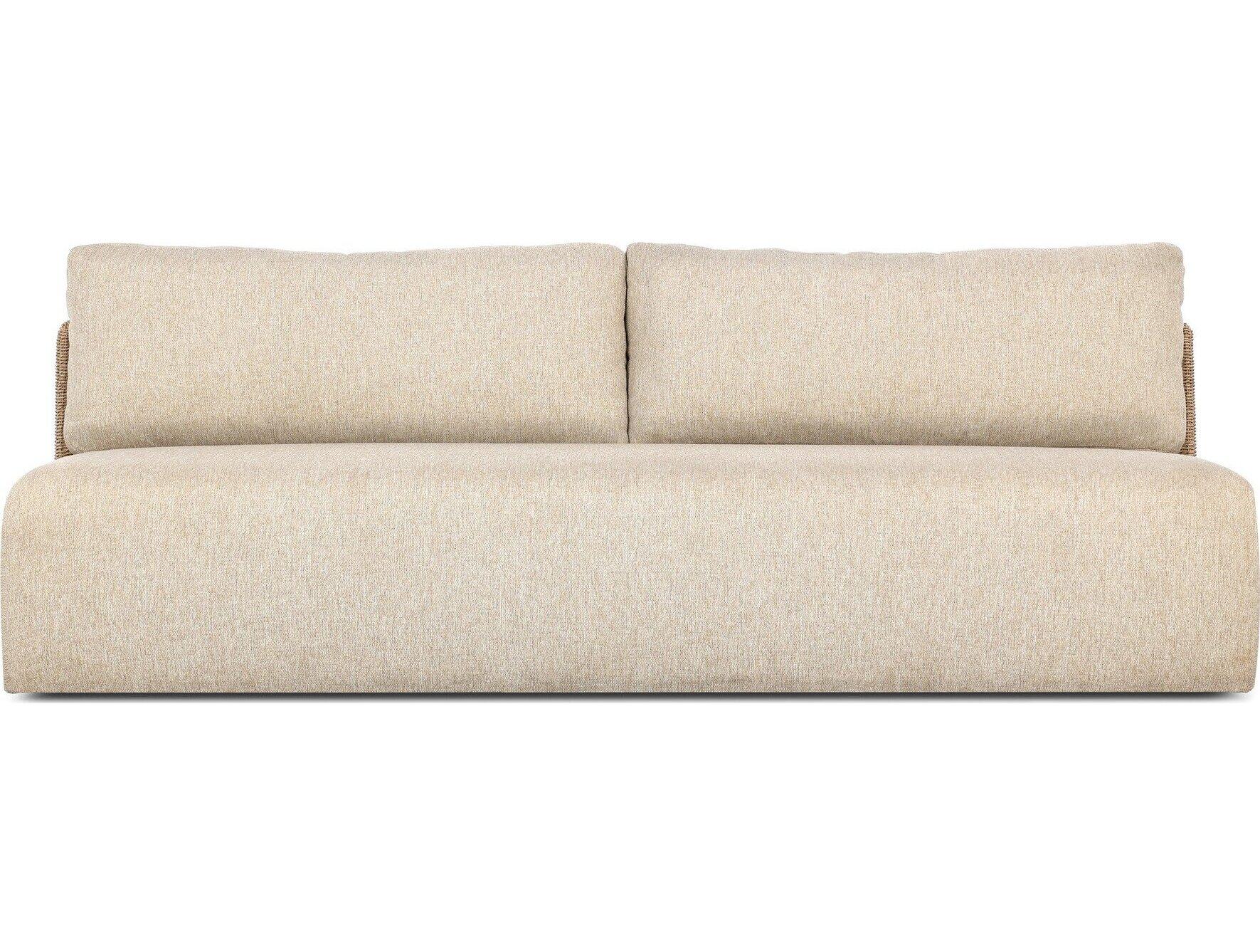 Four Hands Outdoor Sicilia Outdoor Woven Sofa Concha Beige