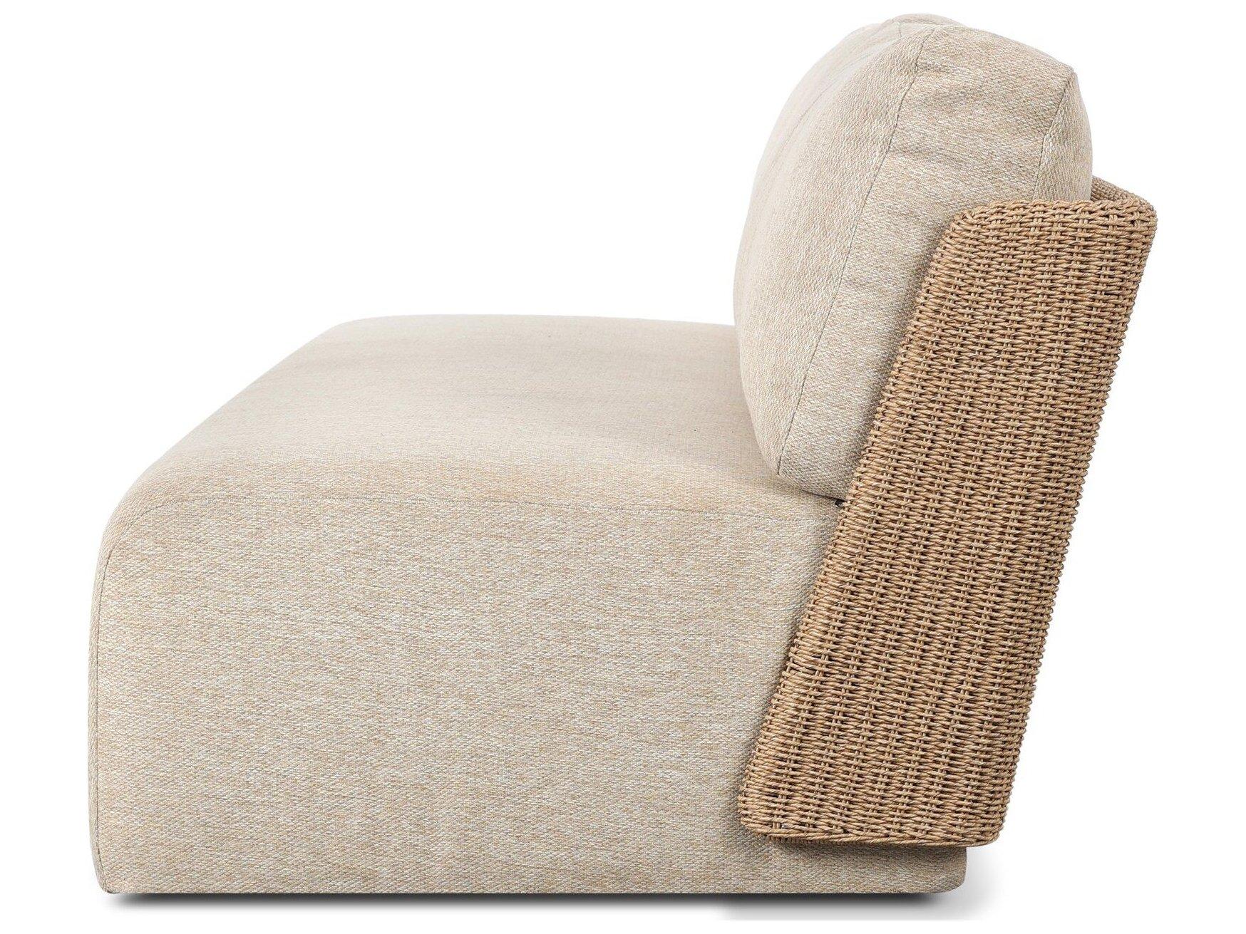 Four Hands Outdoor Sicilia Outdoor Woven Sofa Concha Beige