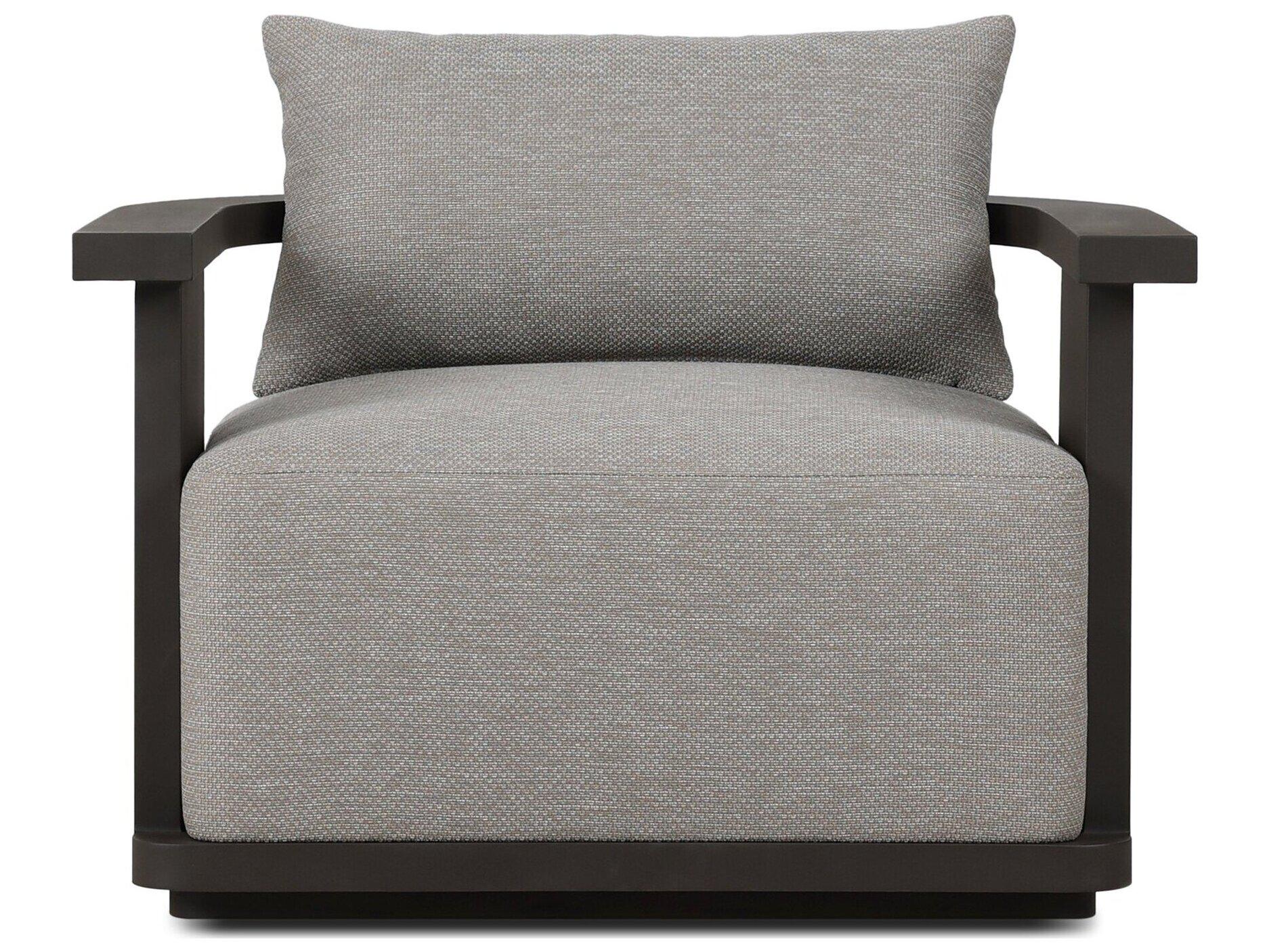 Four Hands Outdoor Tahana Outdoor Metal Swivel Chair Casa Grey