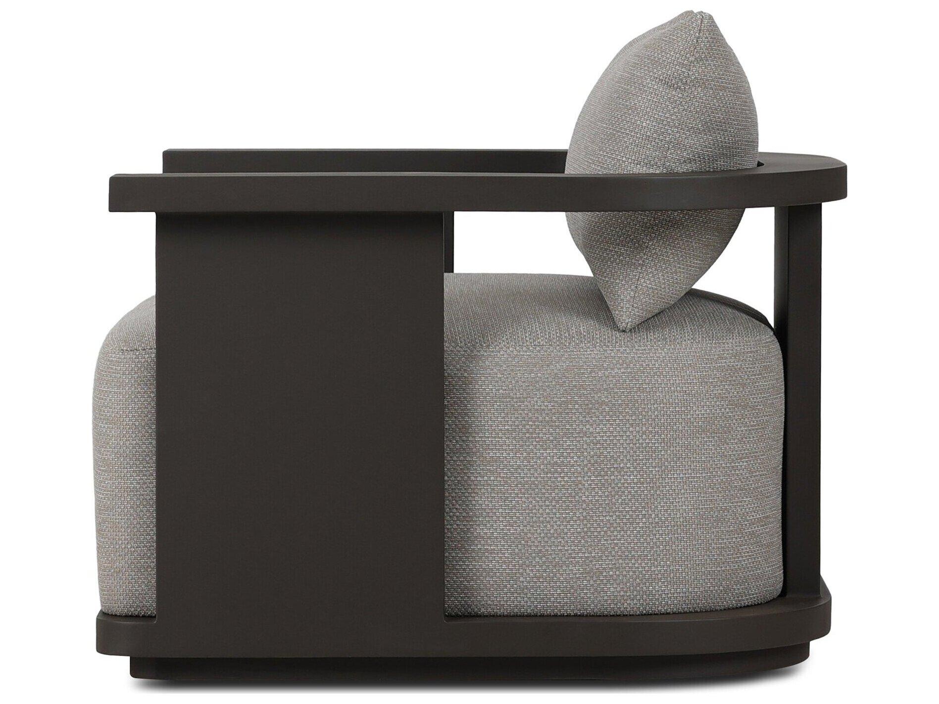 Four Hands Outdoor Tahana Outdoor Metal Swivel Chair Casa Grey