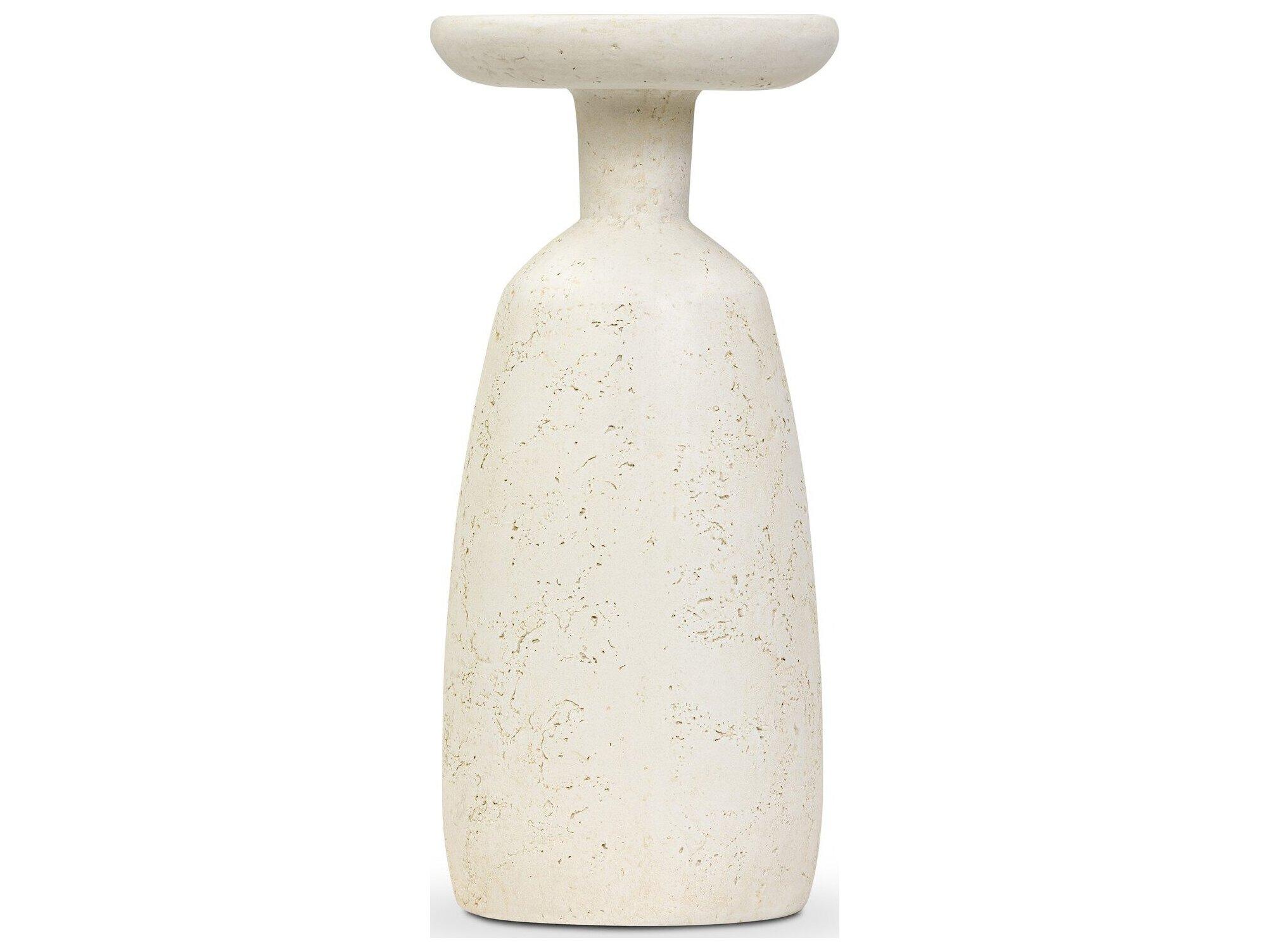 Four Hands Outdoor Ramara Outdoor Nesting End Table Aged White Concrete