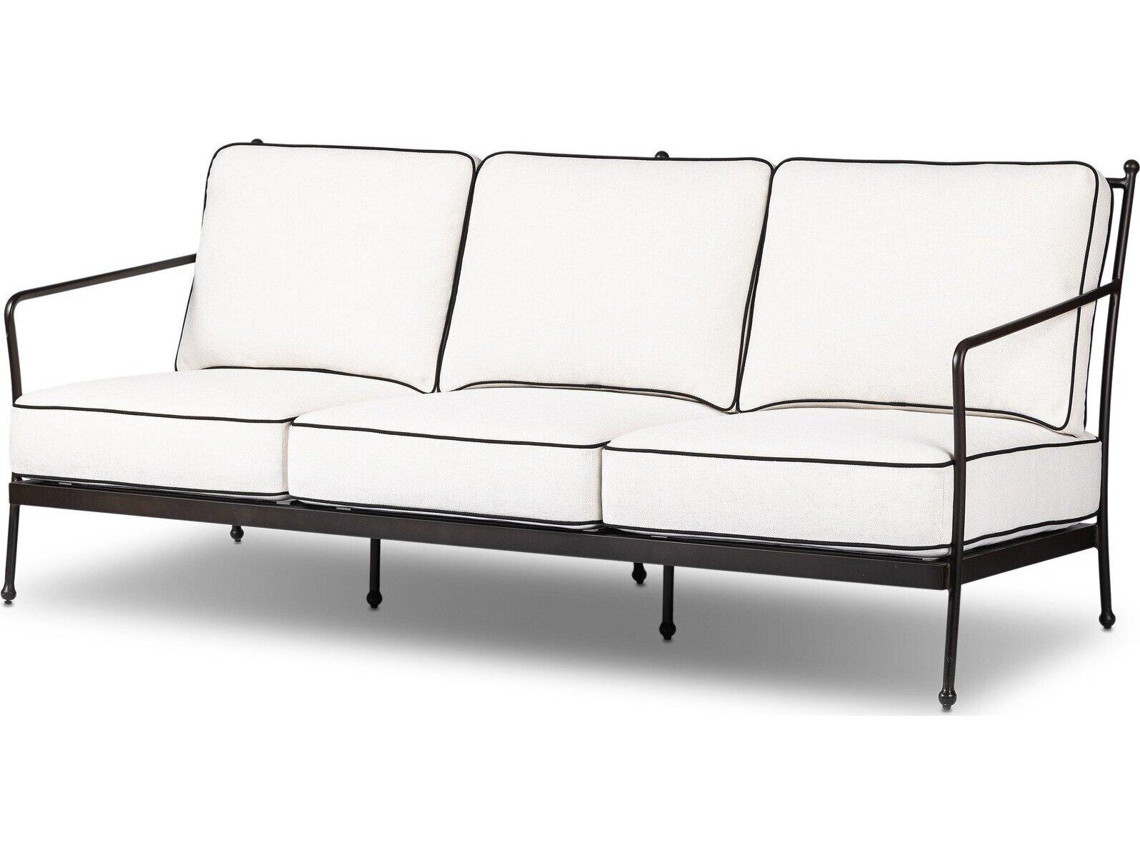 Four Hands Outdoor Westgate Alessi Linen Aluminum Cushion Sofa