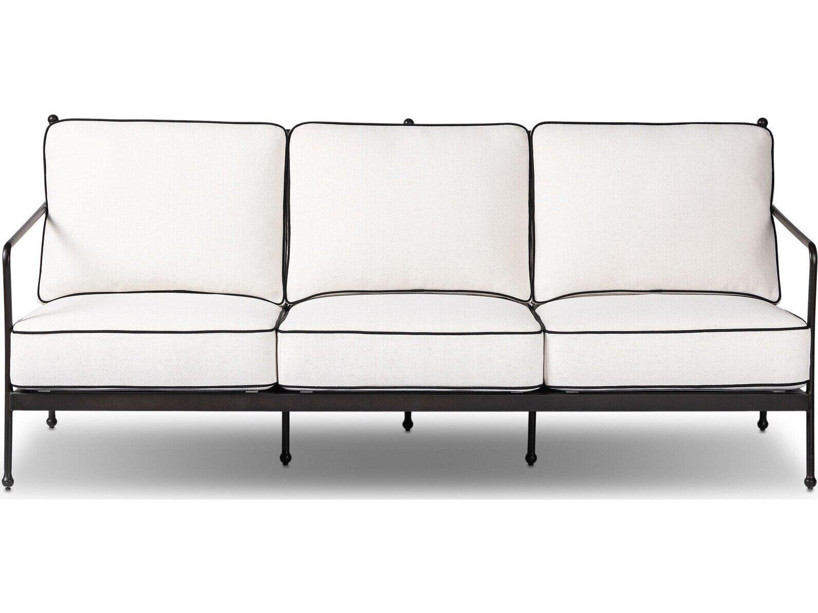Four Hands Outdoor Westgate Alessi Linen Aluminum Cushion Sofa