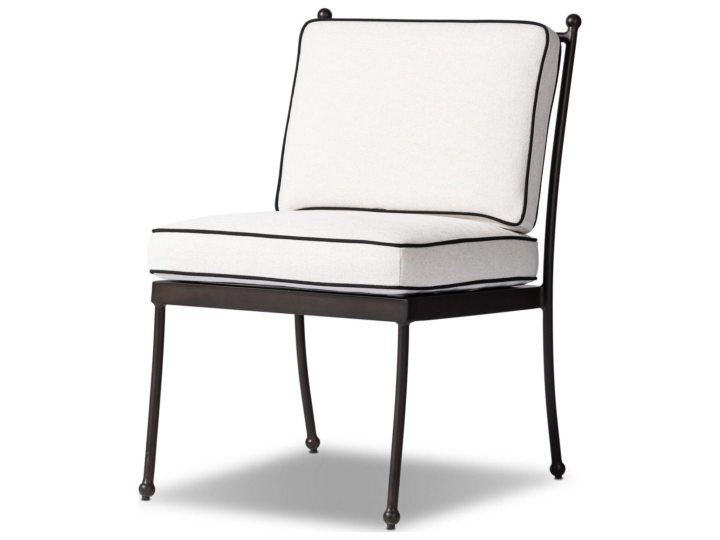 Four Hands Outdoor Westgate Alessi Linen Aluminum Cushion Dining Chair